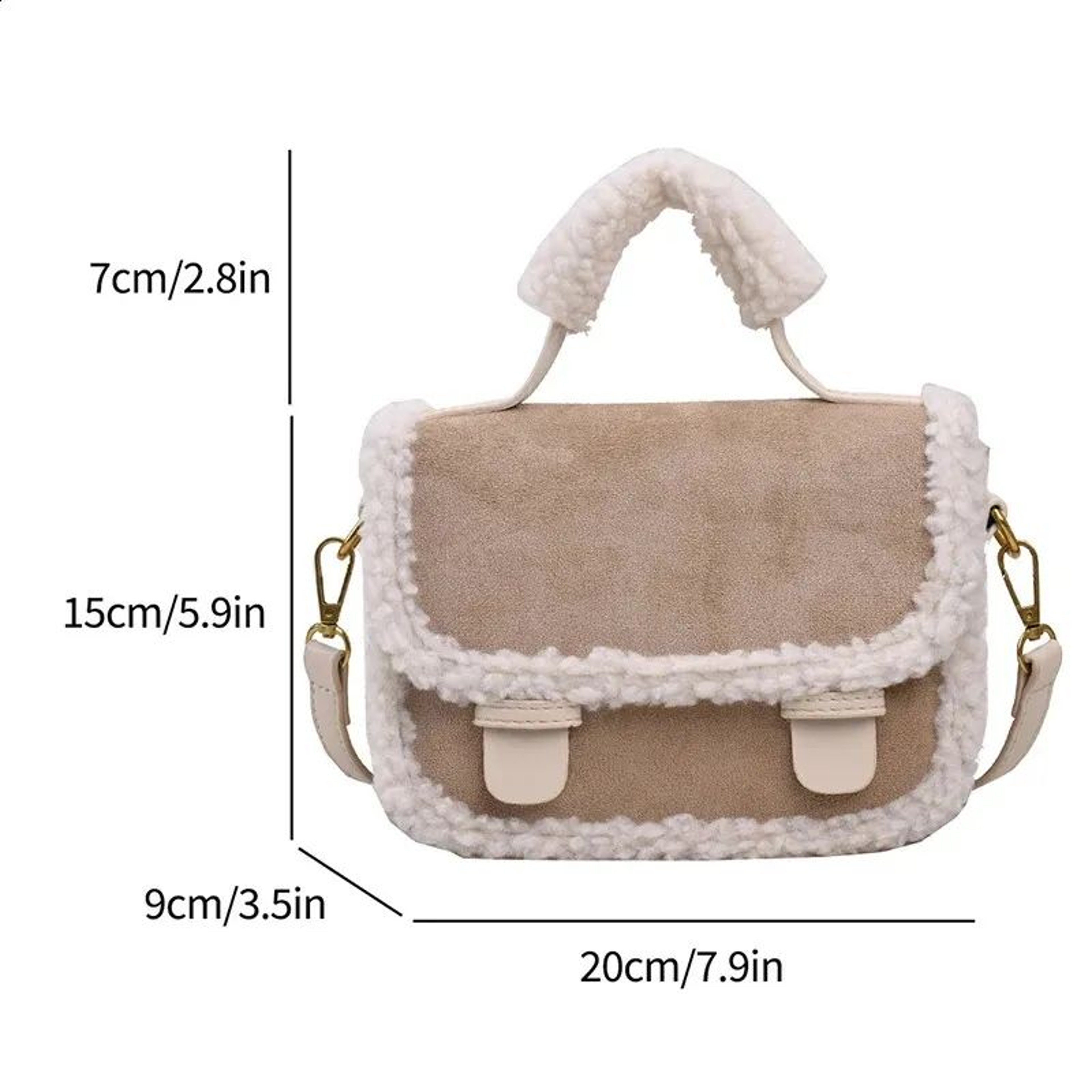 Womens Vintage Faux Nubuck Leather Mini Tote Crossbody Bag 4