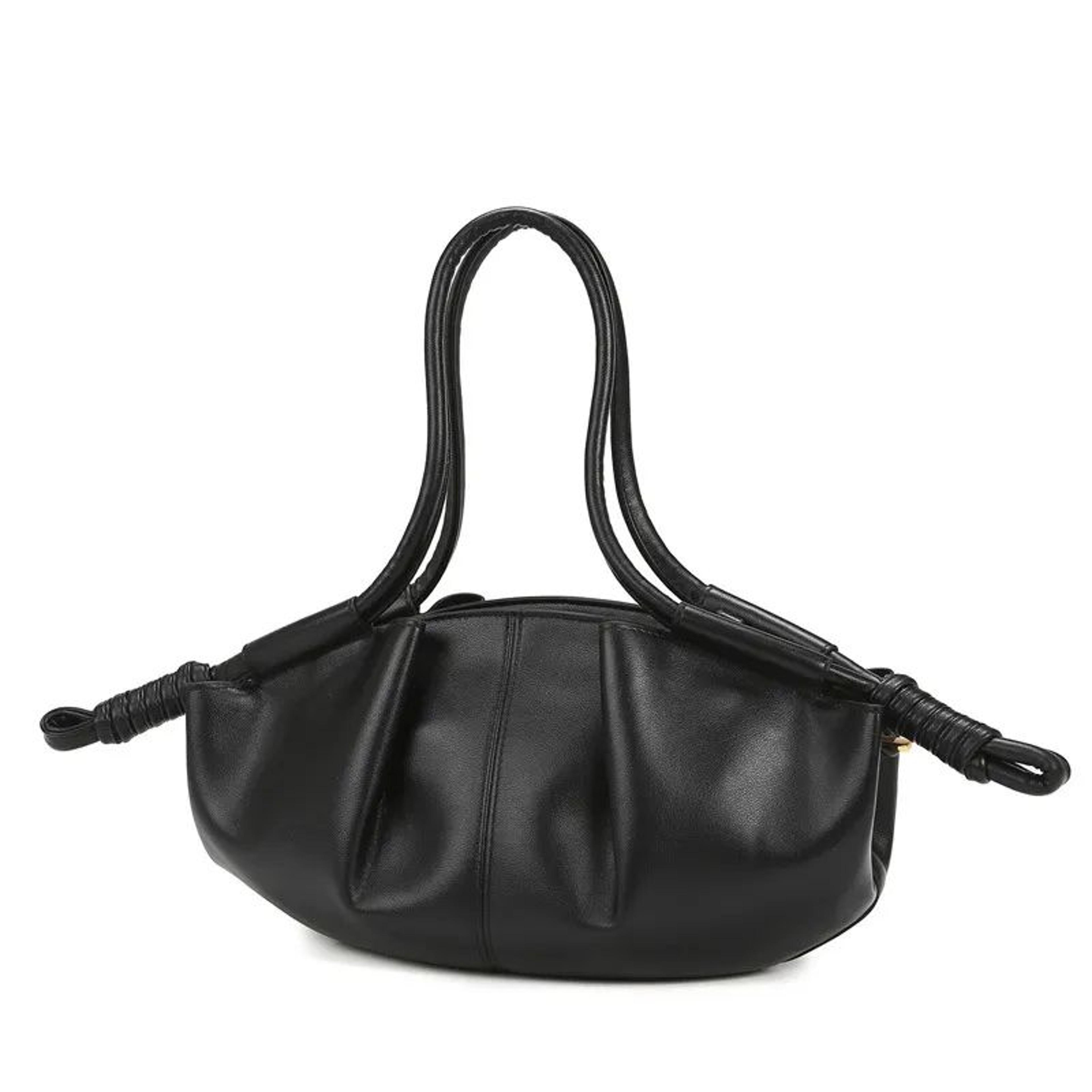 Womens Soft Leather Cloud Shoulder Bag With Adjustable Crossbody Strap 0