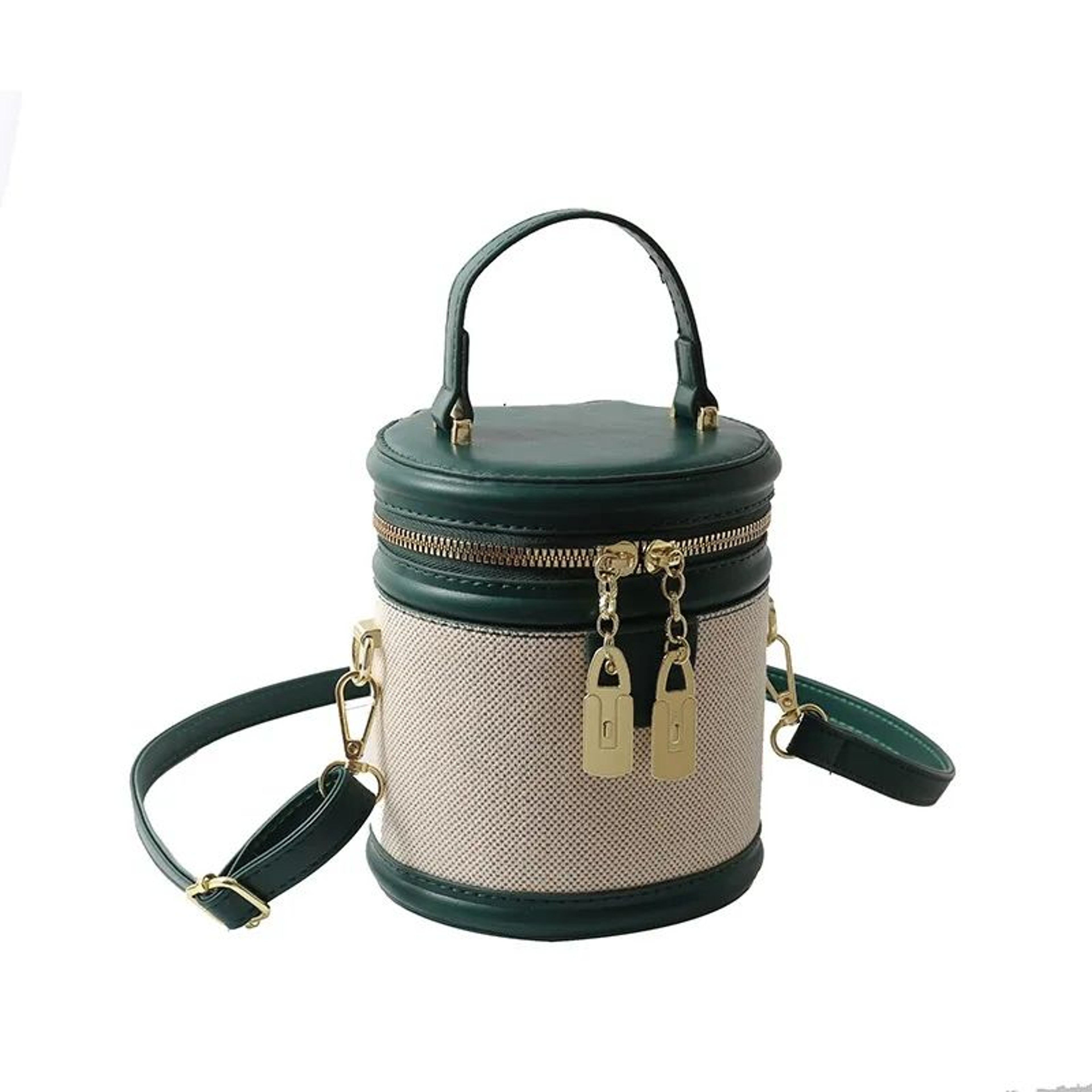 Women Cylinder Bucket Bag With Adjustable Crossbody Shoulder Strap 3