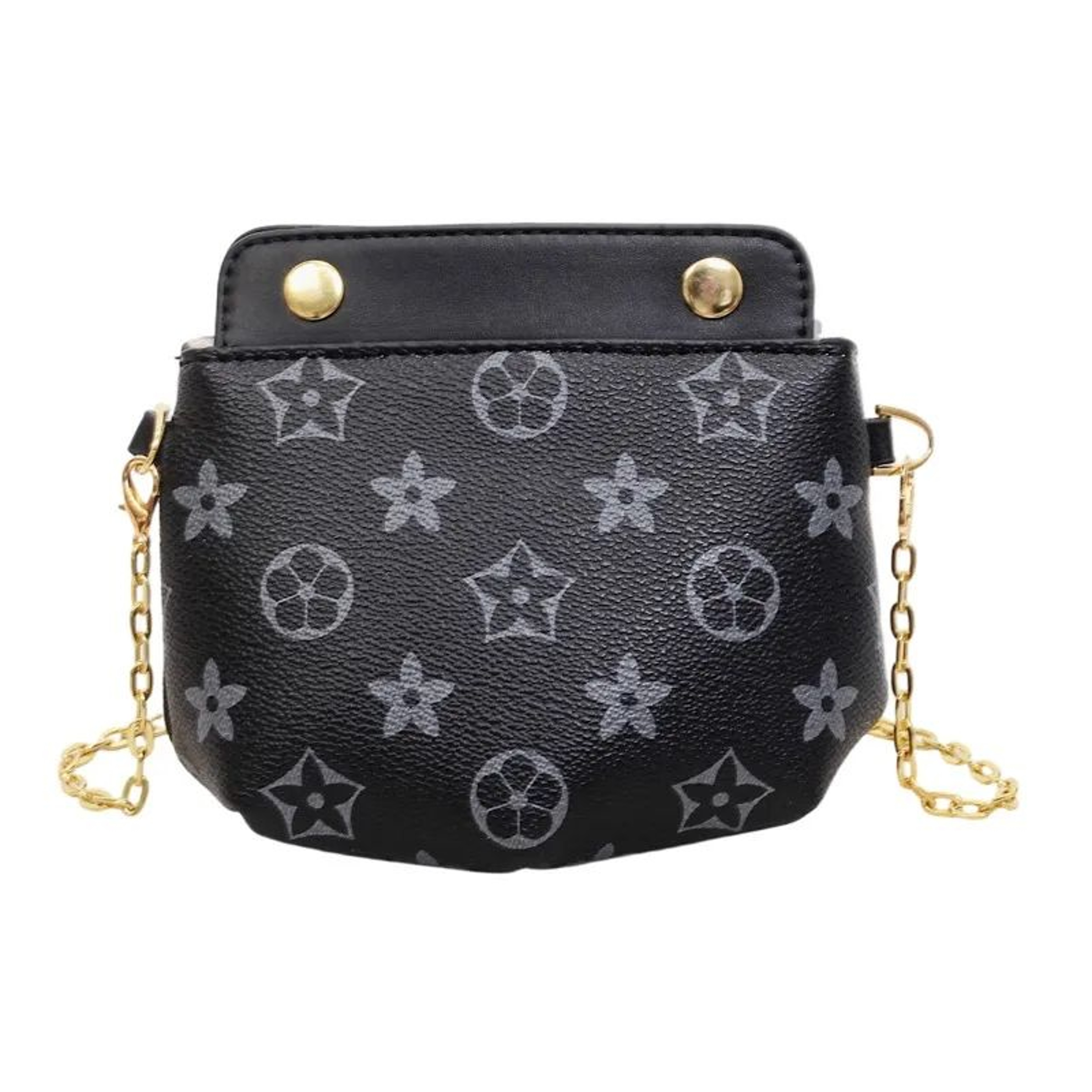 Vintage Printed Mini Saddle Bag For Women Adjustable Crossbody Shoulder Bag 0