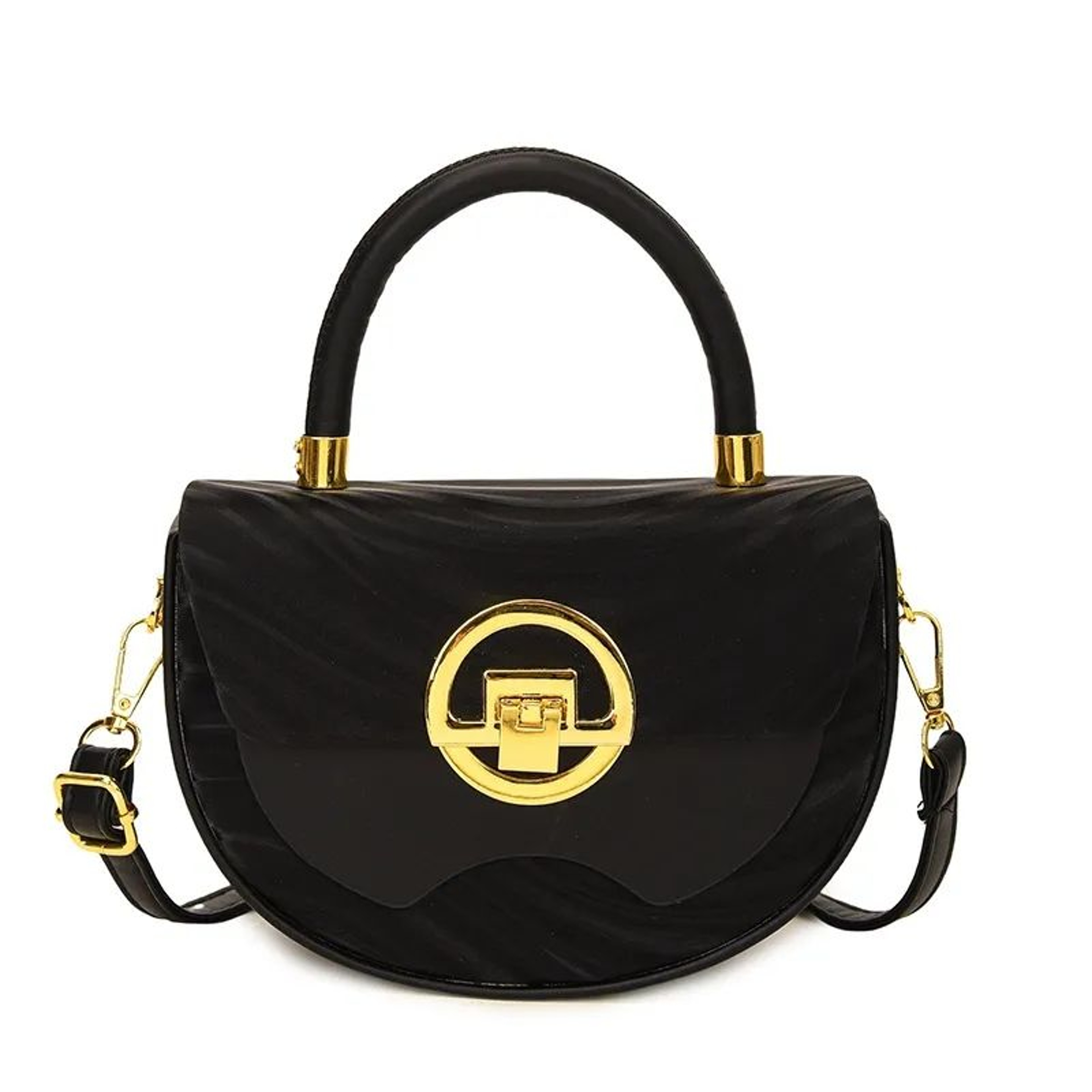 Retro Crossbody Bag With Textured Shell Design 1