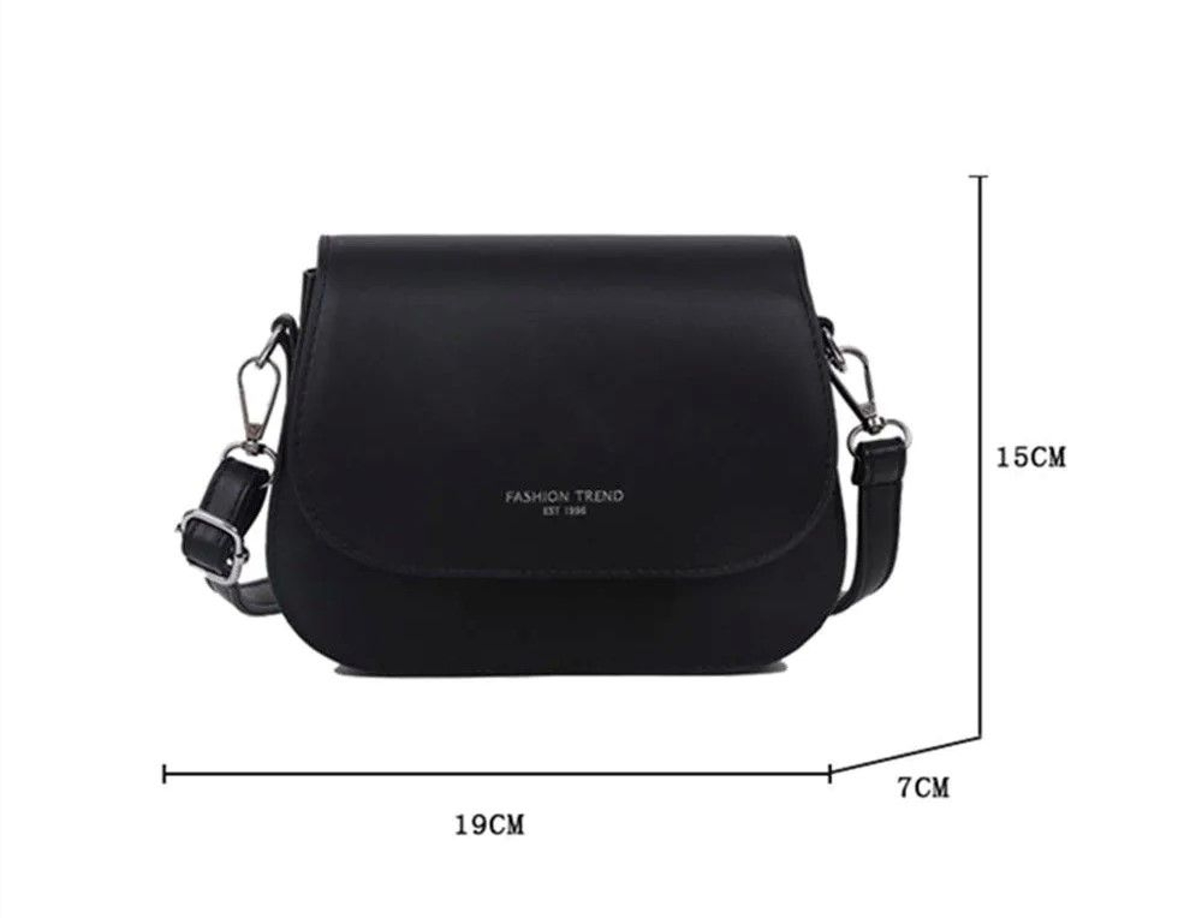 Women Small Crossbody Bag With Adjustable Strap And Solid Color Flap Design 5