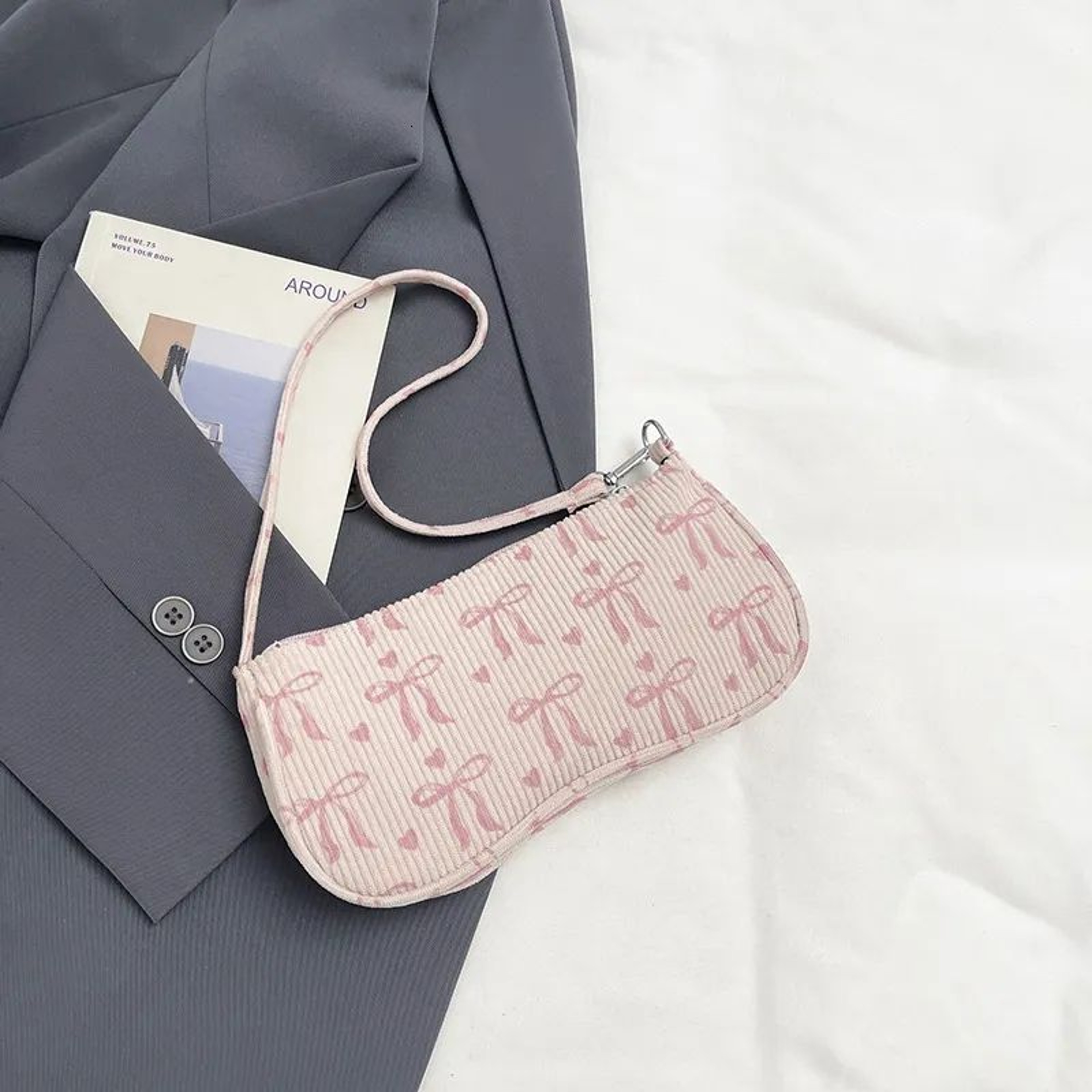 Women Strawberry Print Small Square Shoulder Bag For Casual Summer Outfits 0