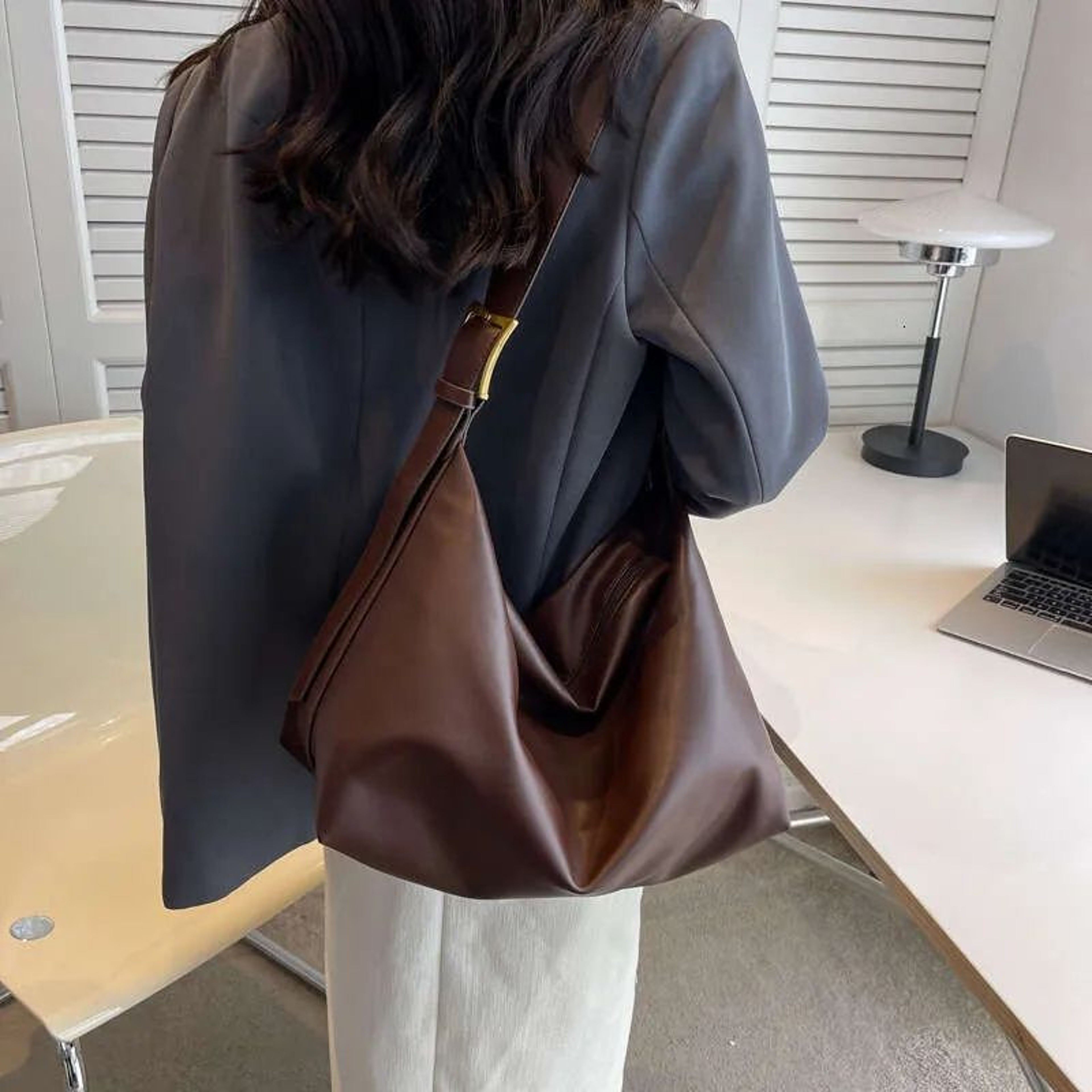 Large Capacity Work Tote Bag For Women Versatile Everyday Shoulder Handbag 4