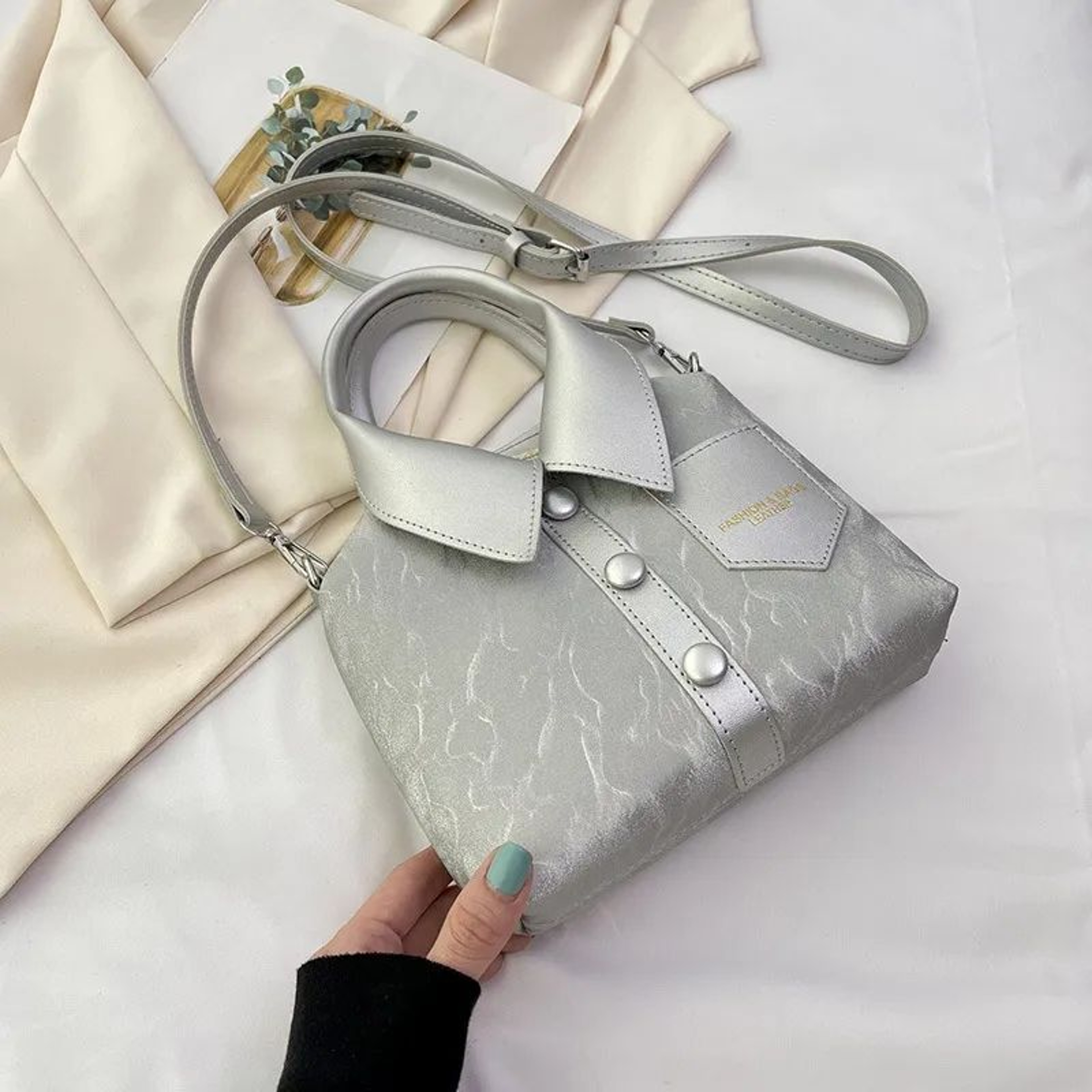 Womens ShirtStyle Crossbody Bag Chic Fashion Shoulder Handbag 3