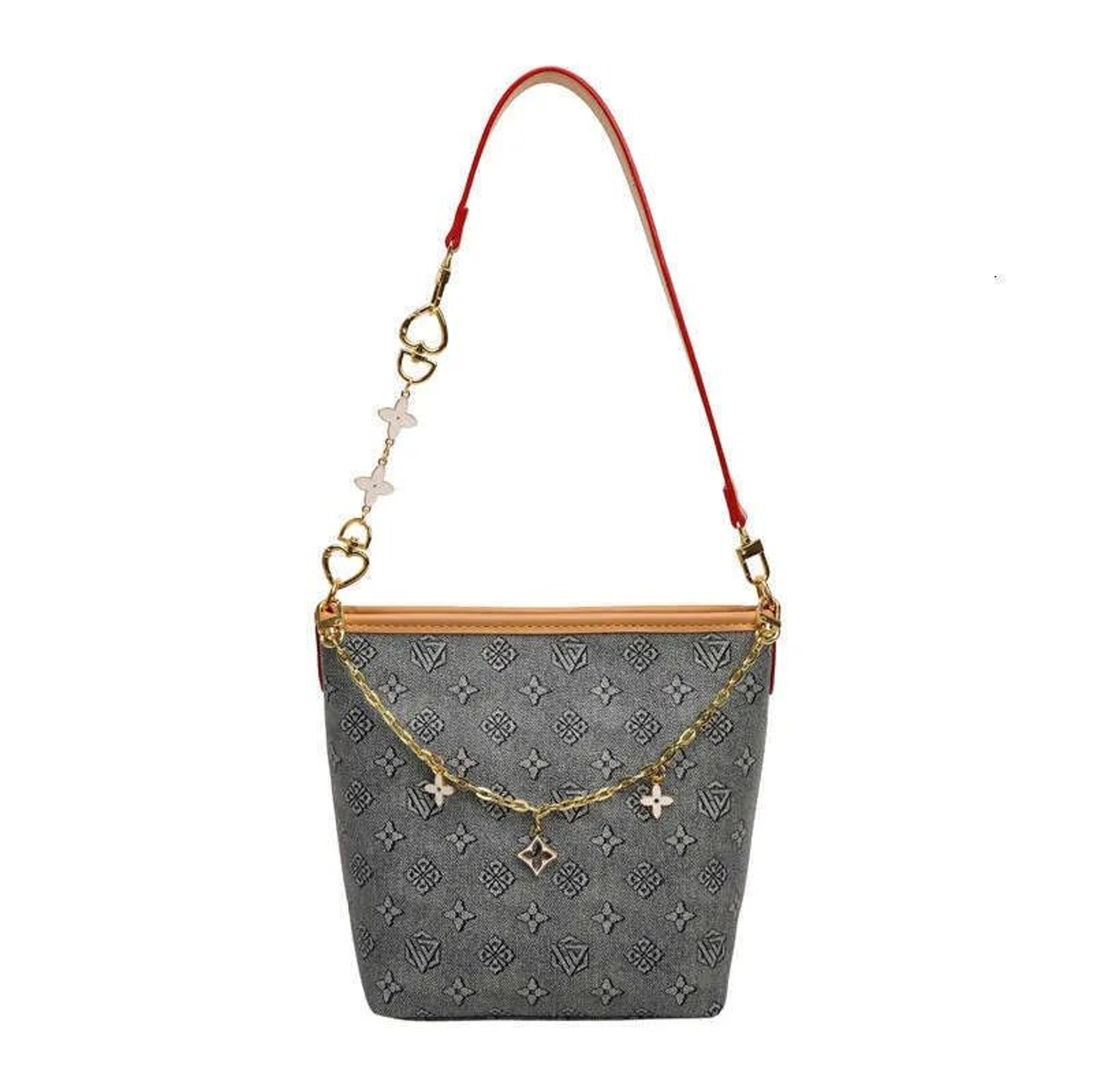 Vintage Monogram Bucket Bag For Women With Large Capacity And Shoulder Strap 0