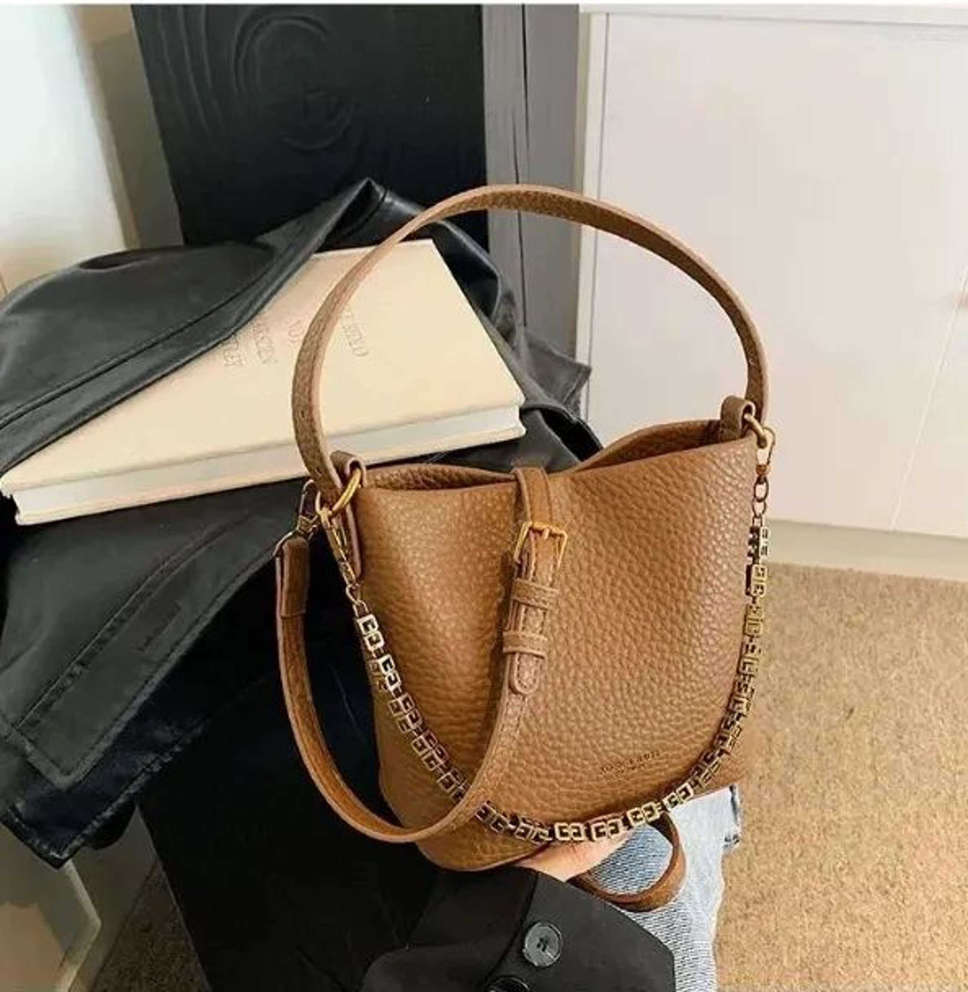 Retro Chain Bucket Shoulder Bag For Women With Crossbody Style 1