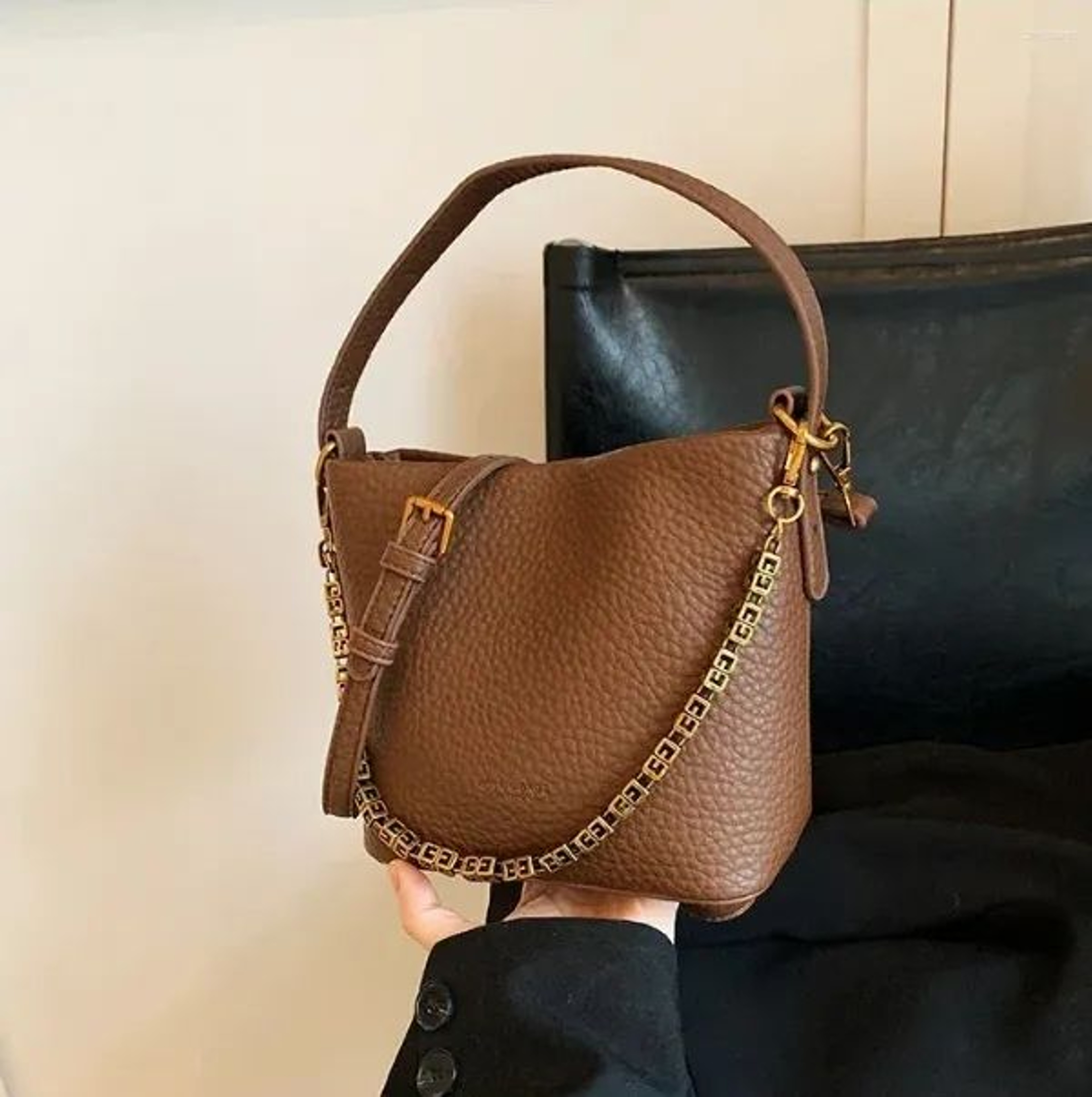 Retro Chain Bucket Shoulder Bag For Women With Crossbody Style 3
