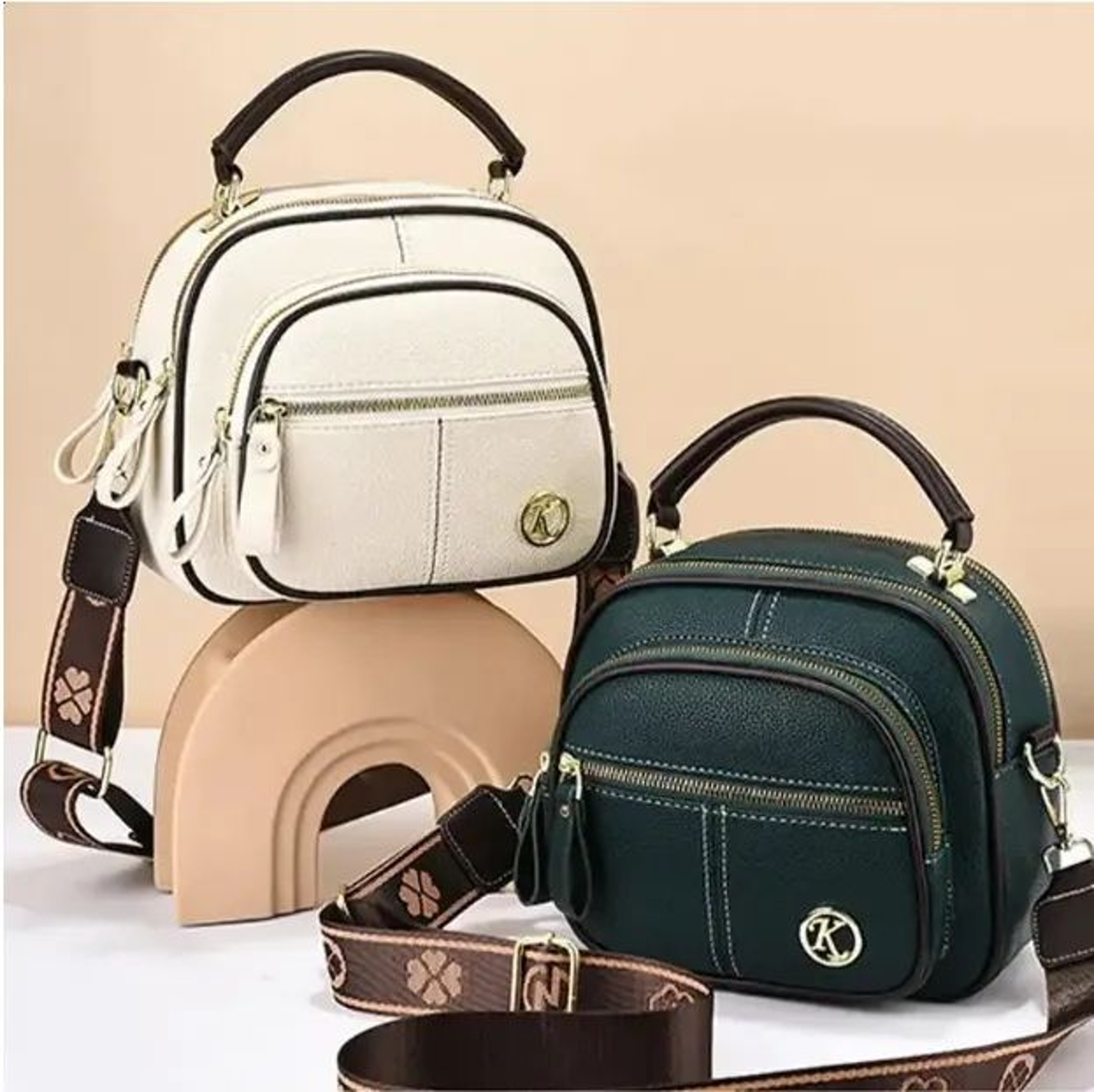 Classic PU Leather Crossbody Bag With Adjustable Wide Shoulder Strap 0