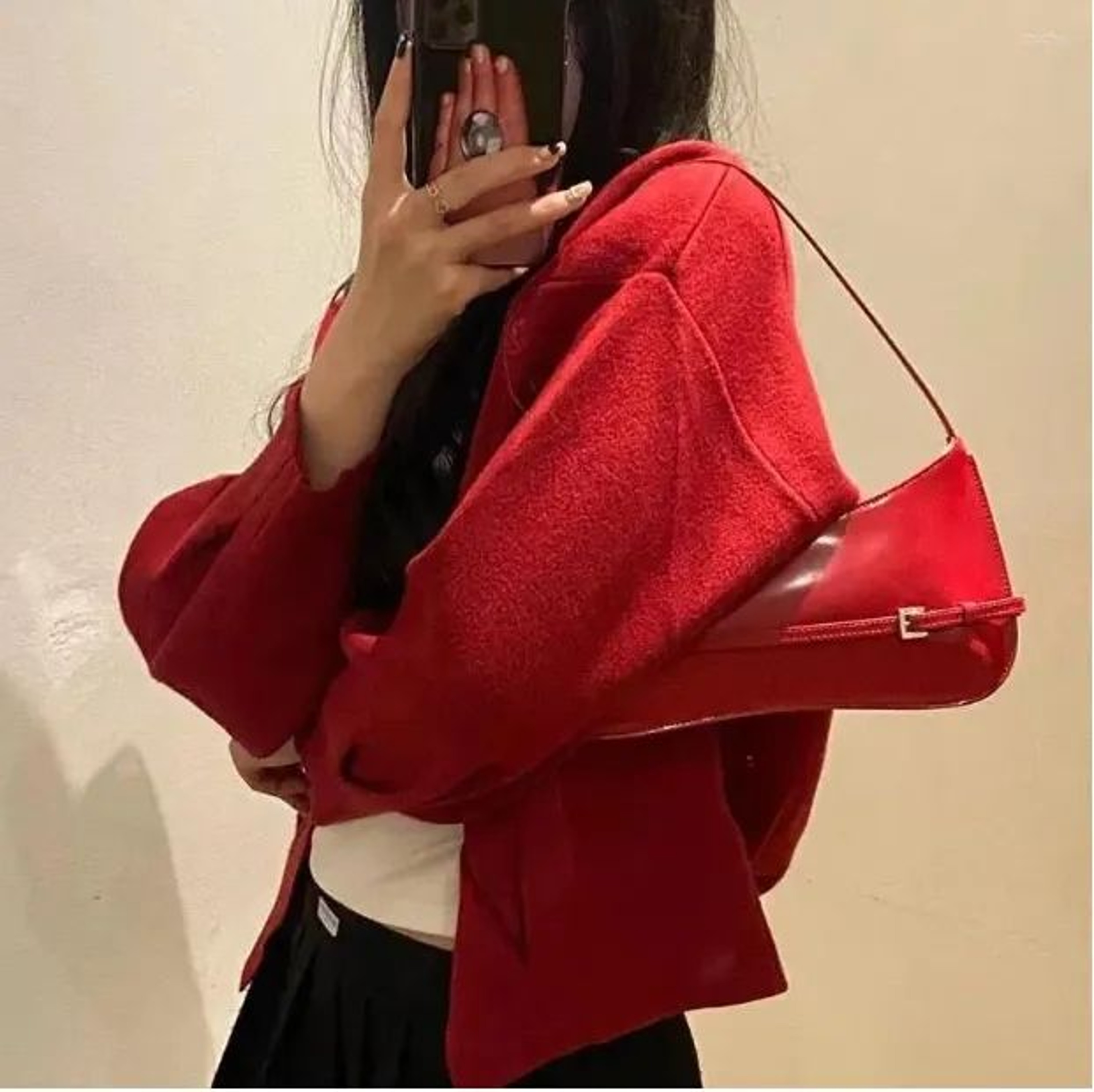 Womens Half Moon Handbag Minimalist Underarm Evening Purse 0