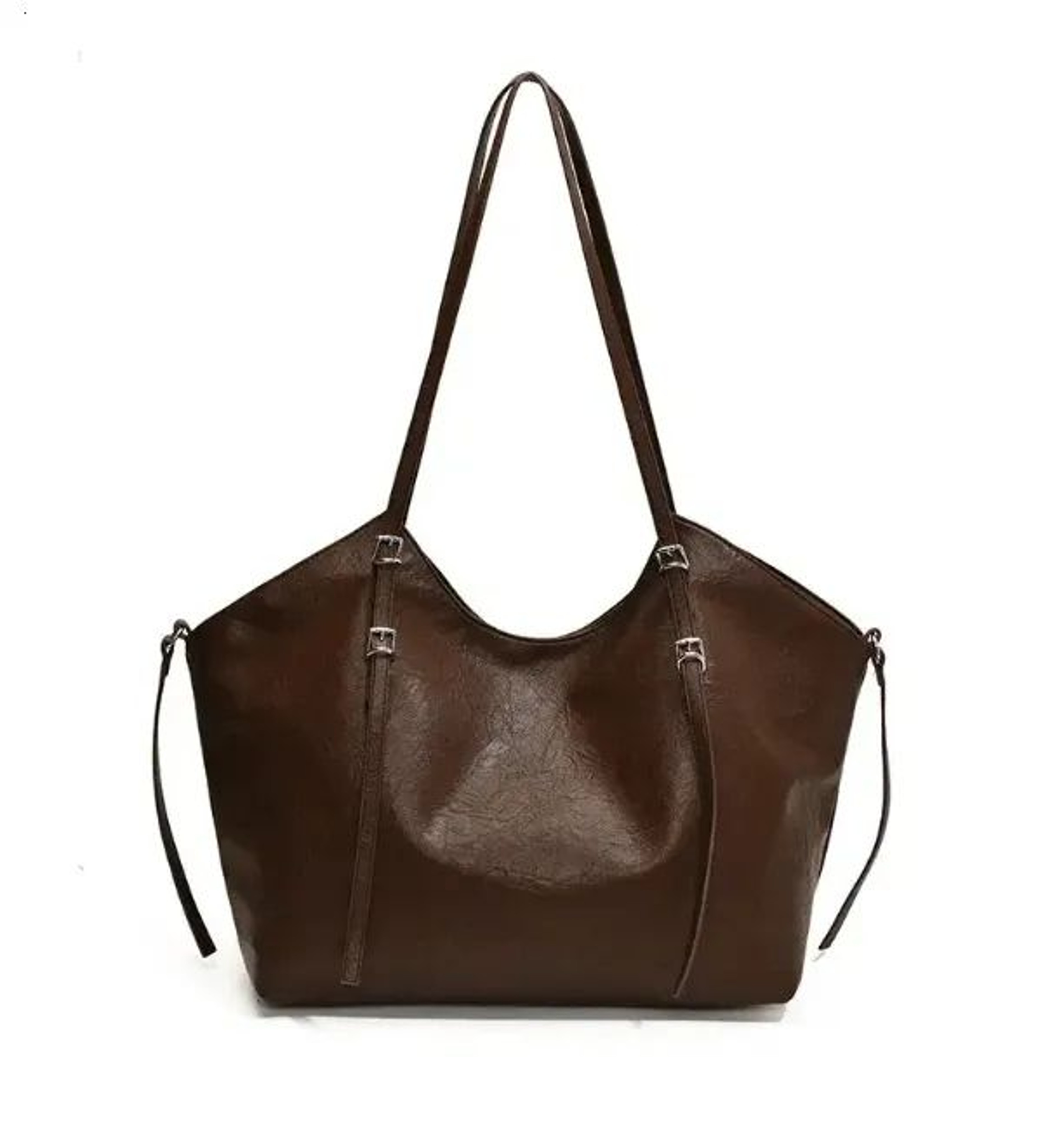 Women PU Leather Shoulder Bag With Adjustable Buckle Strap And Western Style 1