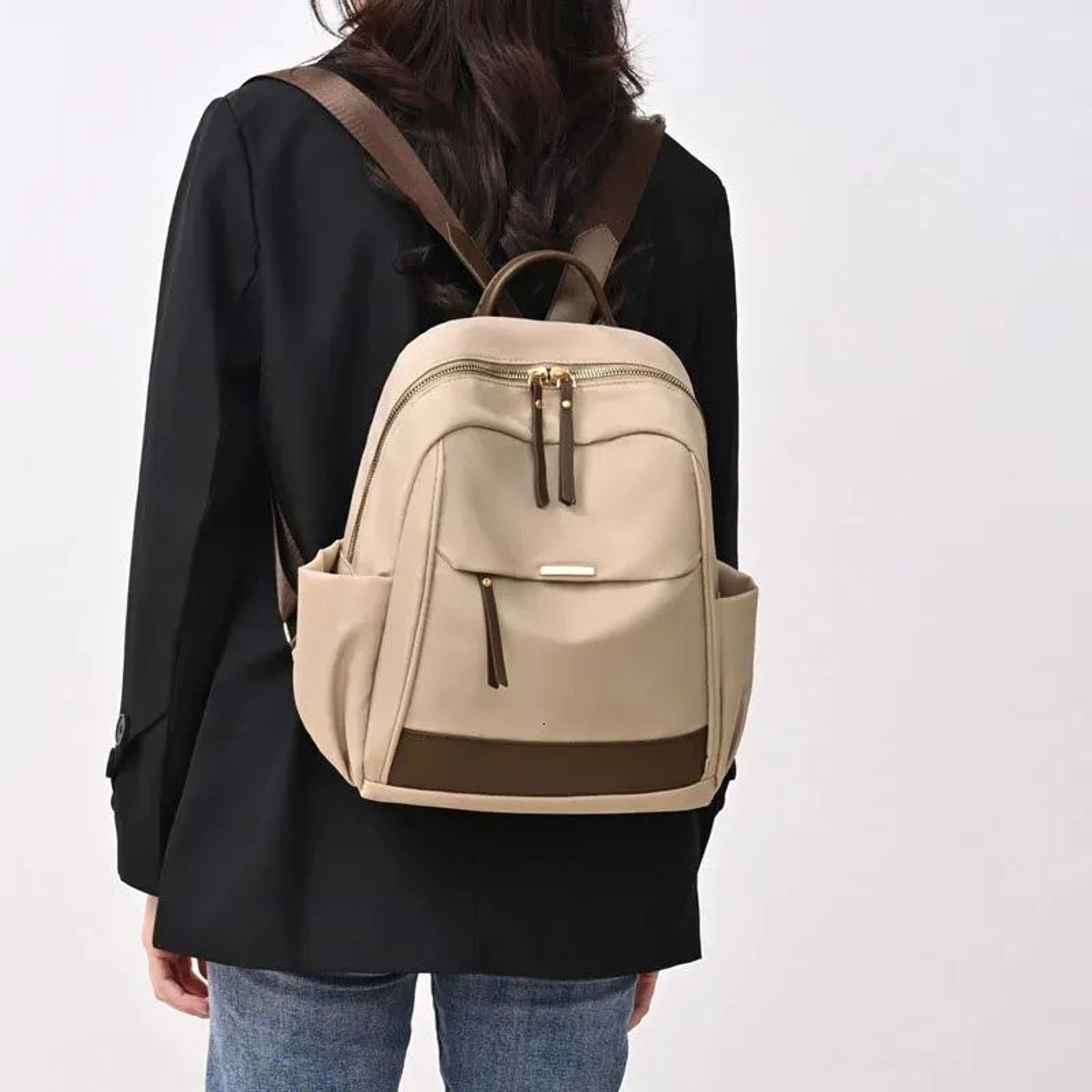 Womens Lightweight Foldable Nylon Backpack And Crossbody Bag 2