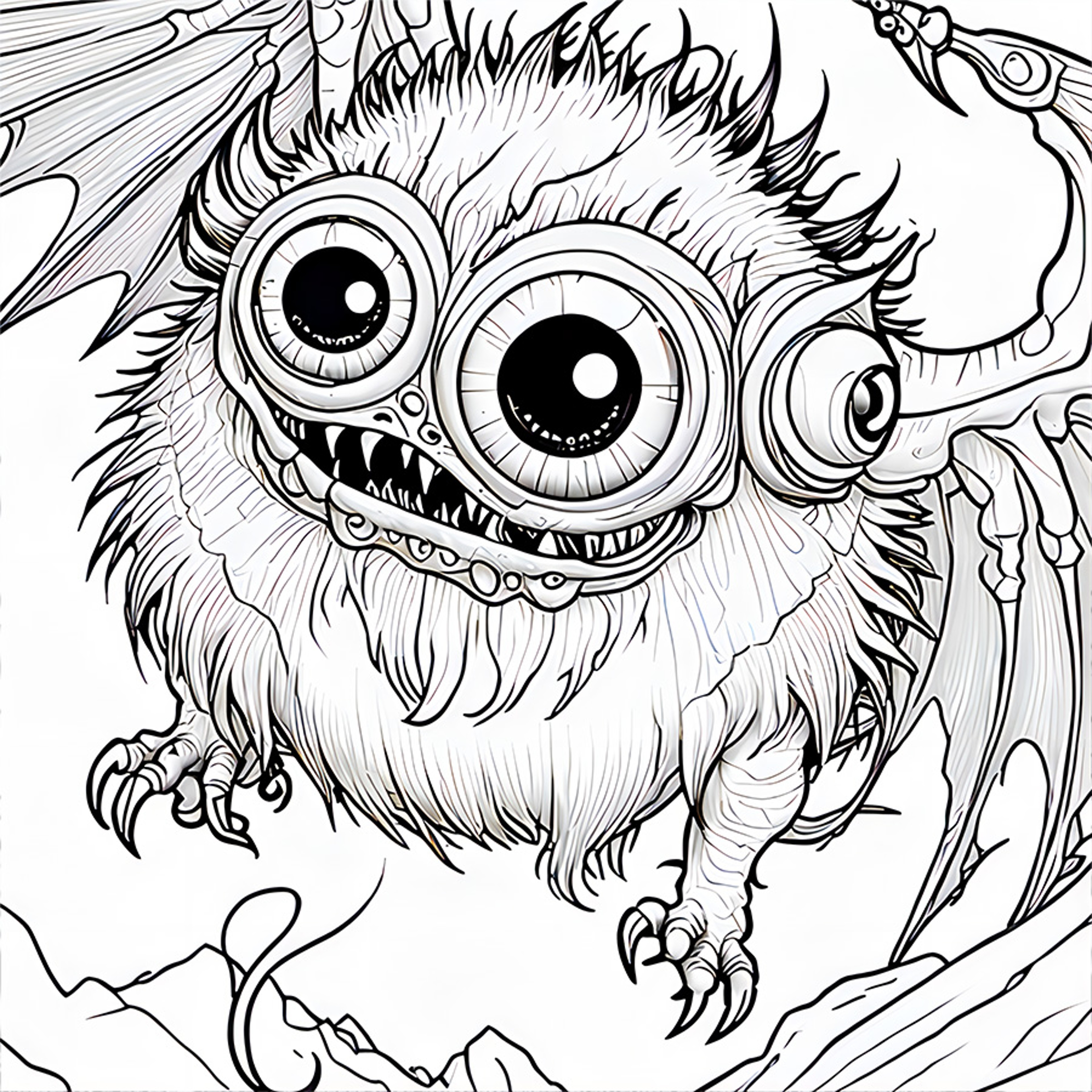 Adorable Fantasy Creatures Coloring Book for Adults, Stress Relieving Art Therapy, Cute Cartoon Graffiti for Teens – view 5