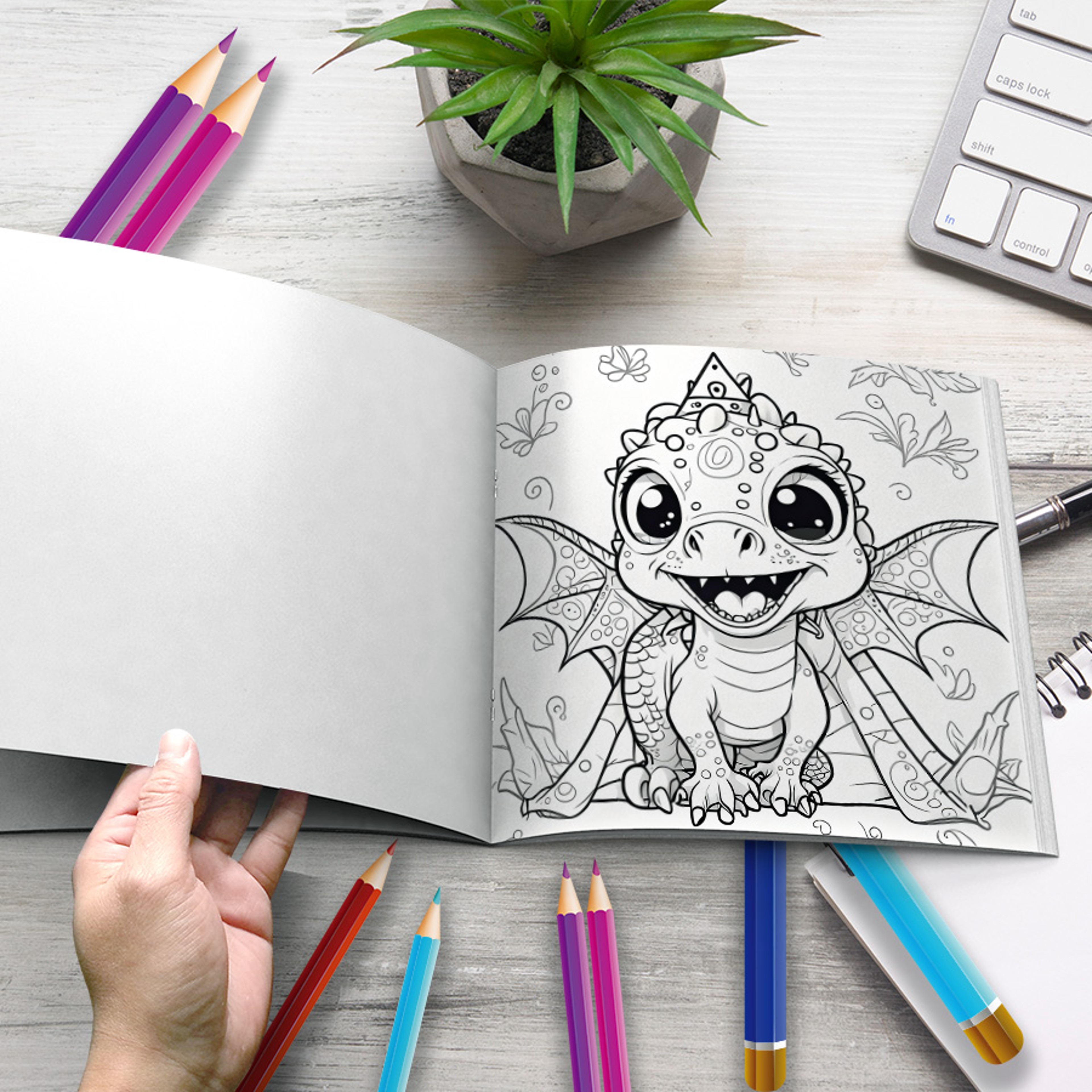 Adorable Fantasy Creatures Coloring Book for Adults, Stress Relieving Art Therapy, Cute Cartoon Graffiti for Teens – view 6