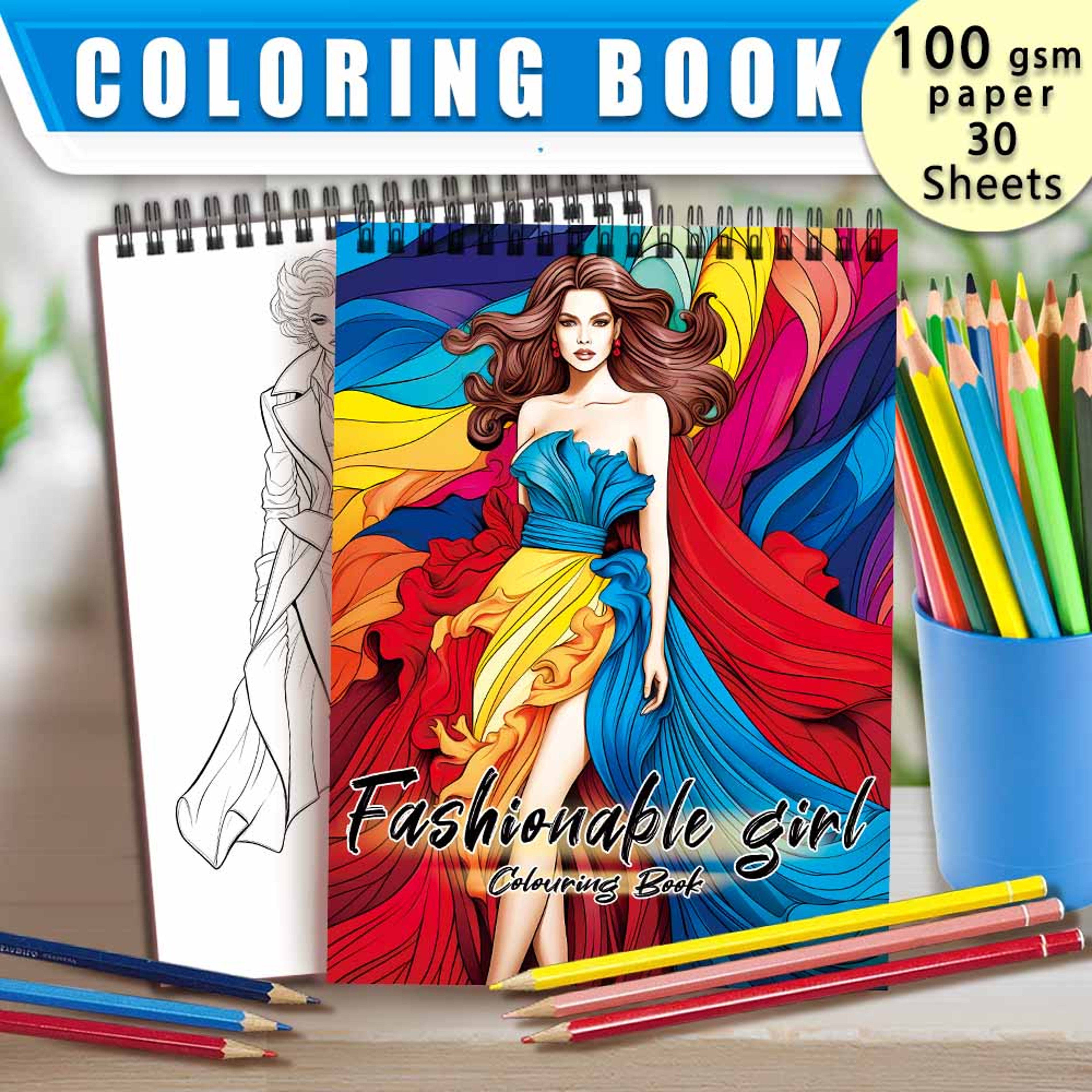 Adult Coloring Book, Spiral Bound, Thick Paper, Perfect Drawing Book & Holiday Gift – view 2