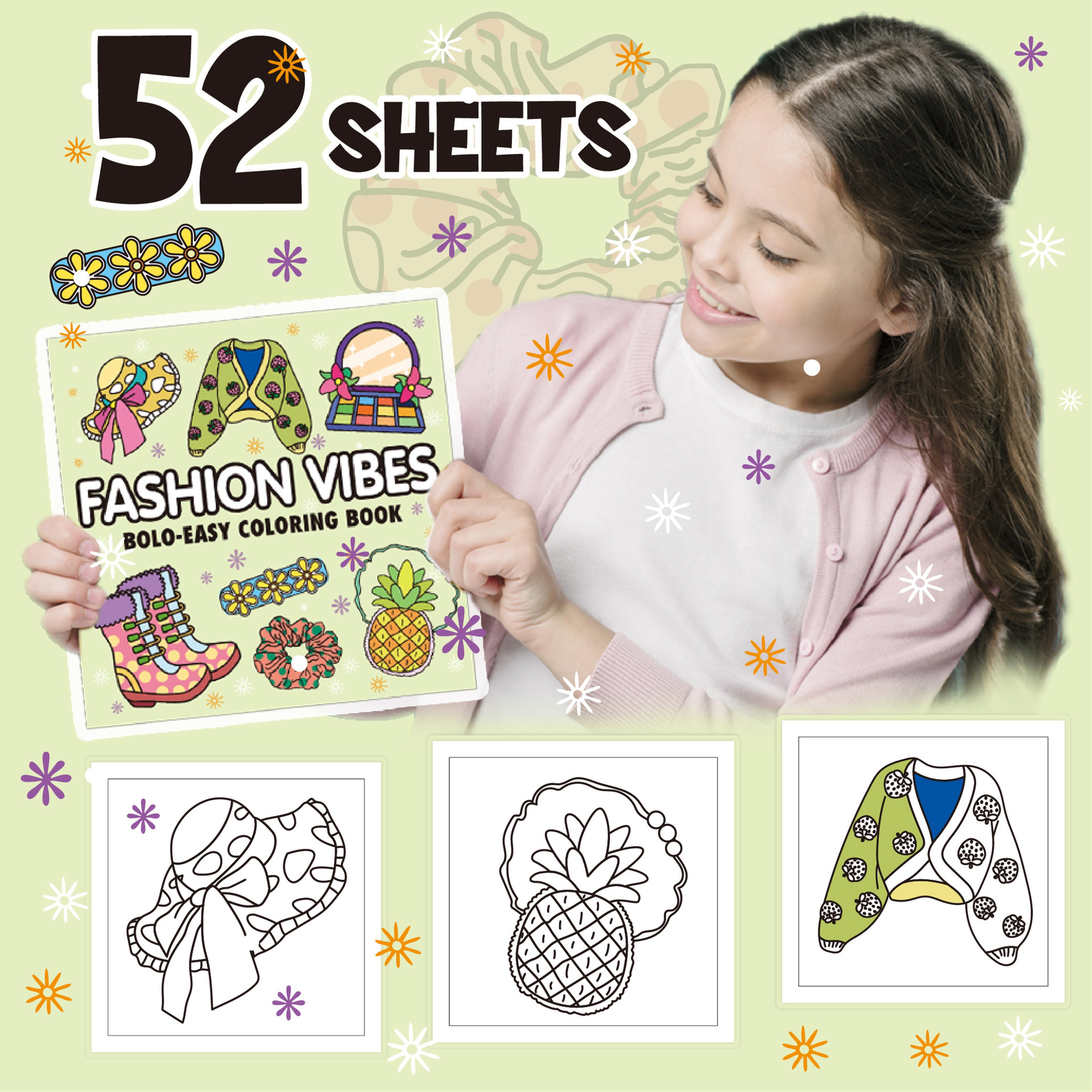 Girl Moment Unpack Coloring Book, Freehand Coloring Set, Cute Healing Diy Painting – view 3