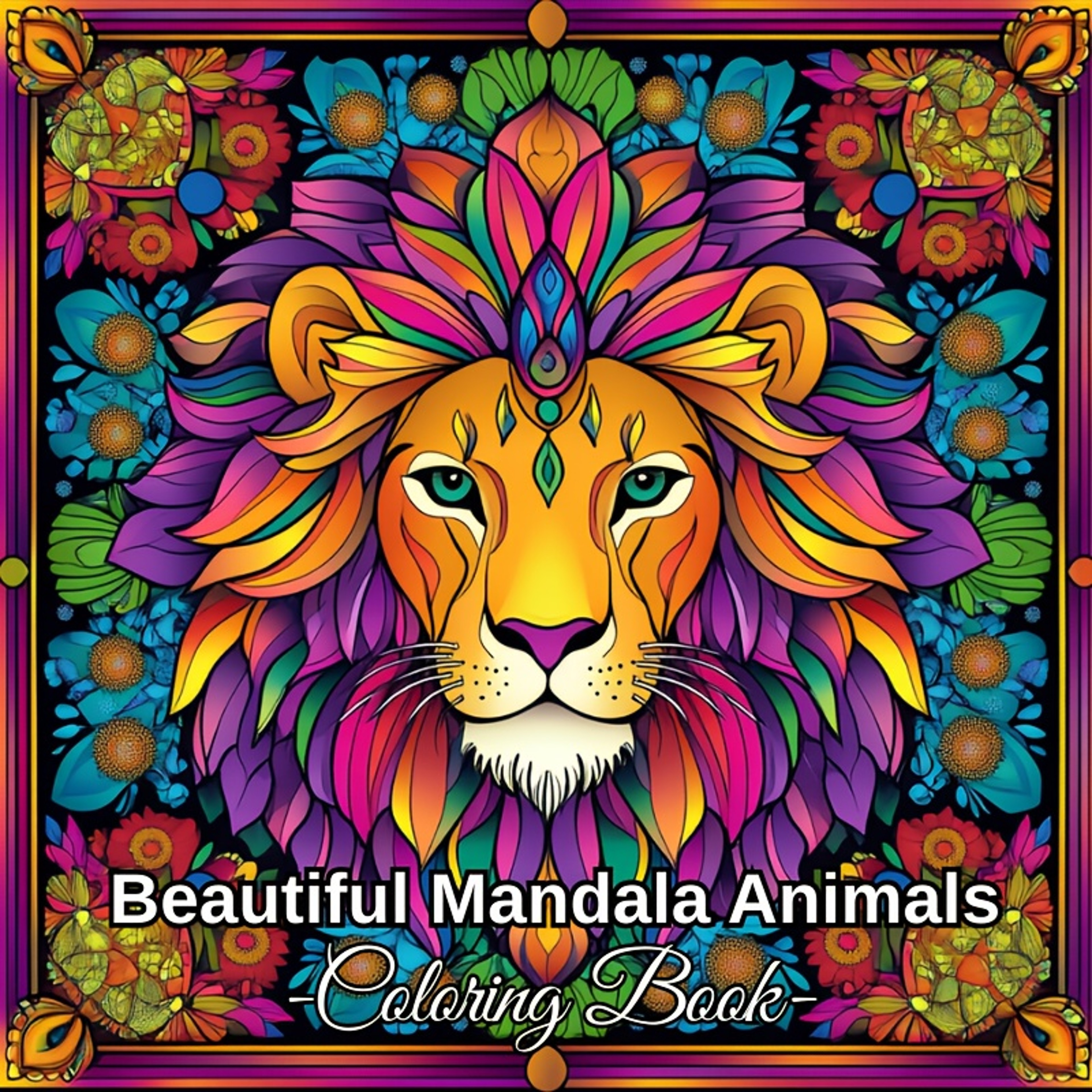 Animals Coloring Book For Adults Stress Relief And Mood Reduction Valentines Gift Idea 5