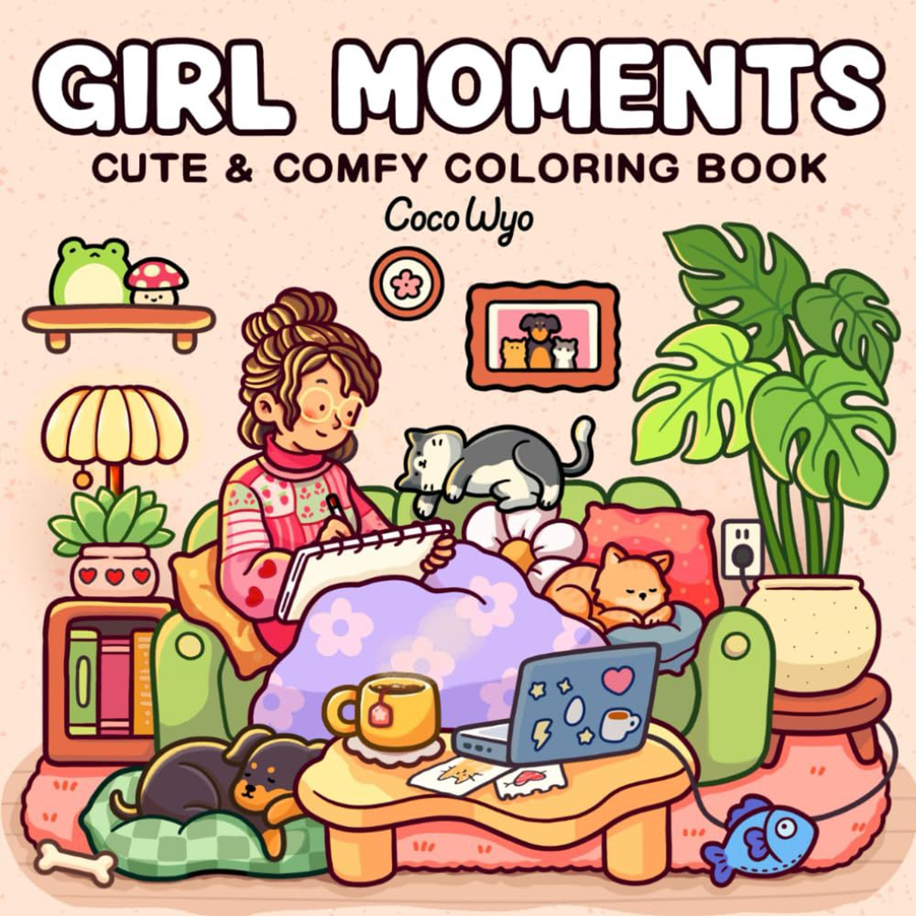 Diverse Themed Coloring Books, Unleash Creativity, Cozy Scenes, Fashion Vibes, Art Therapy For Adults – view 12