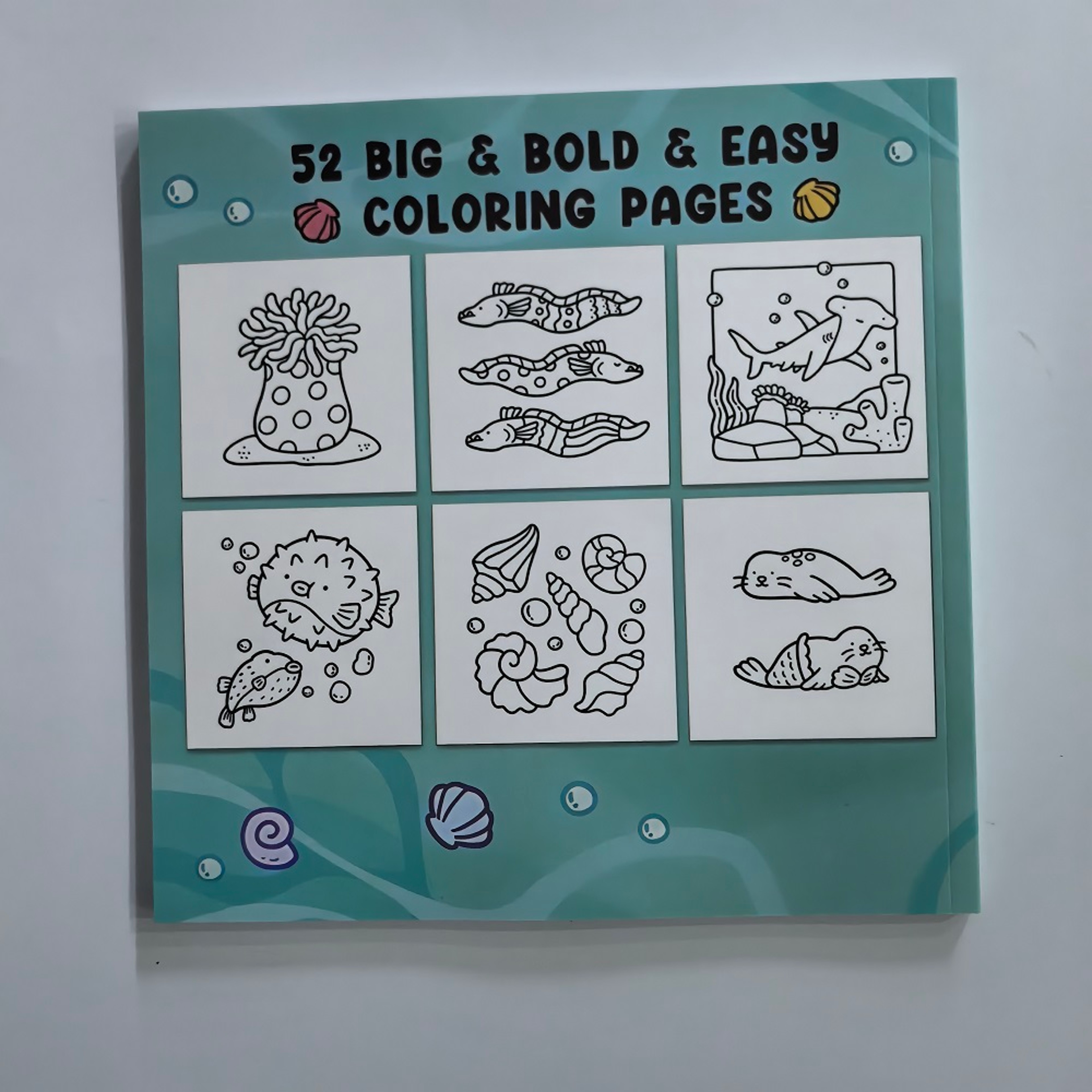 Ocean Scenes Coloring Book for Adults, Bold Easy Patterns, Cute Drawing Book, Perfect Gift for Party, Birthday – view 3