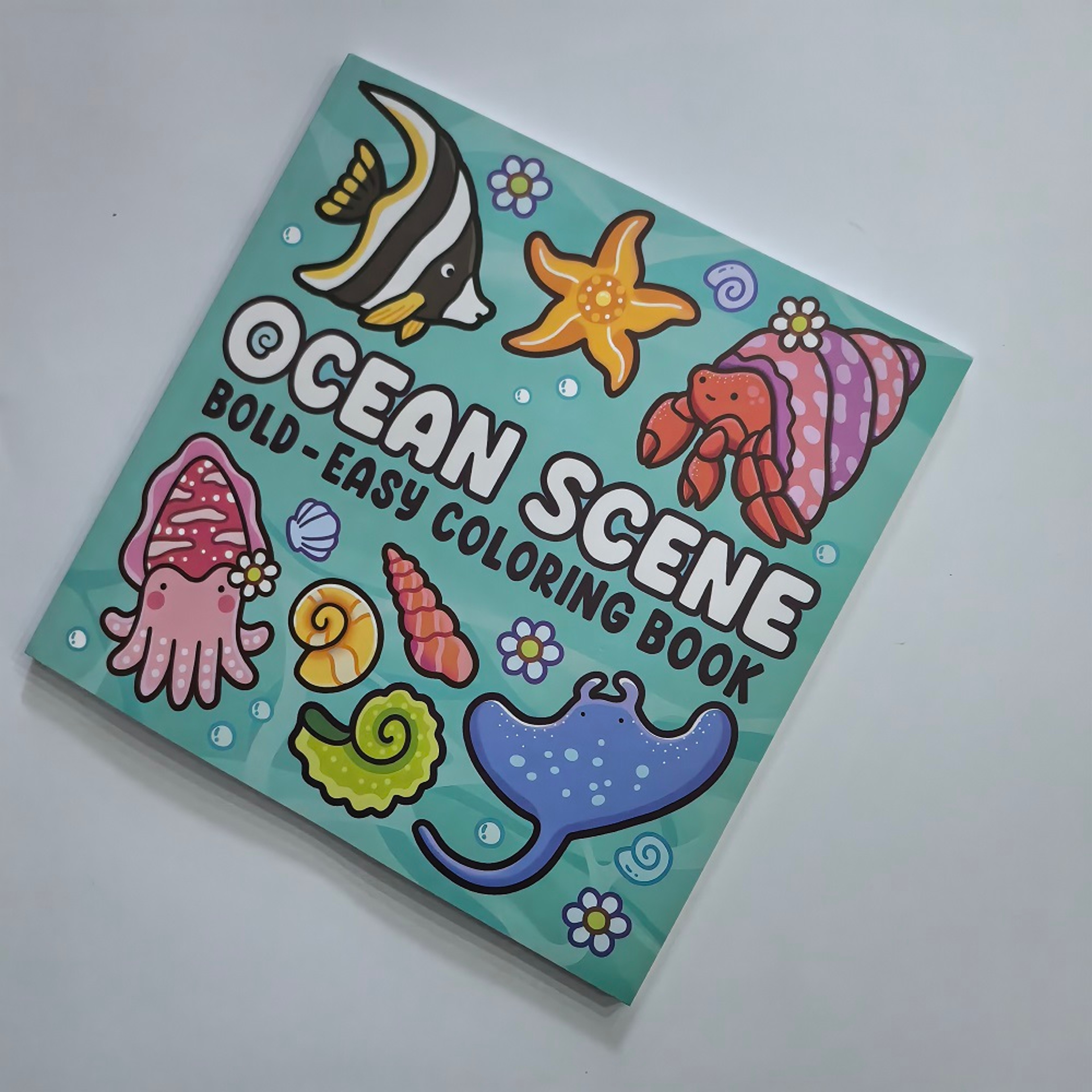 Ocean Scenes Coloring Book for Adults, Bold Easy Patterns, Cute Drawing Book, Perfect Gift for Party, Birthday – view 7