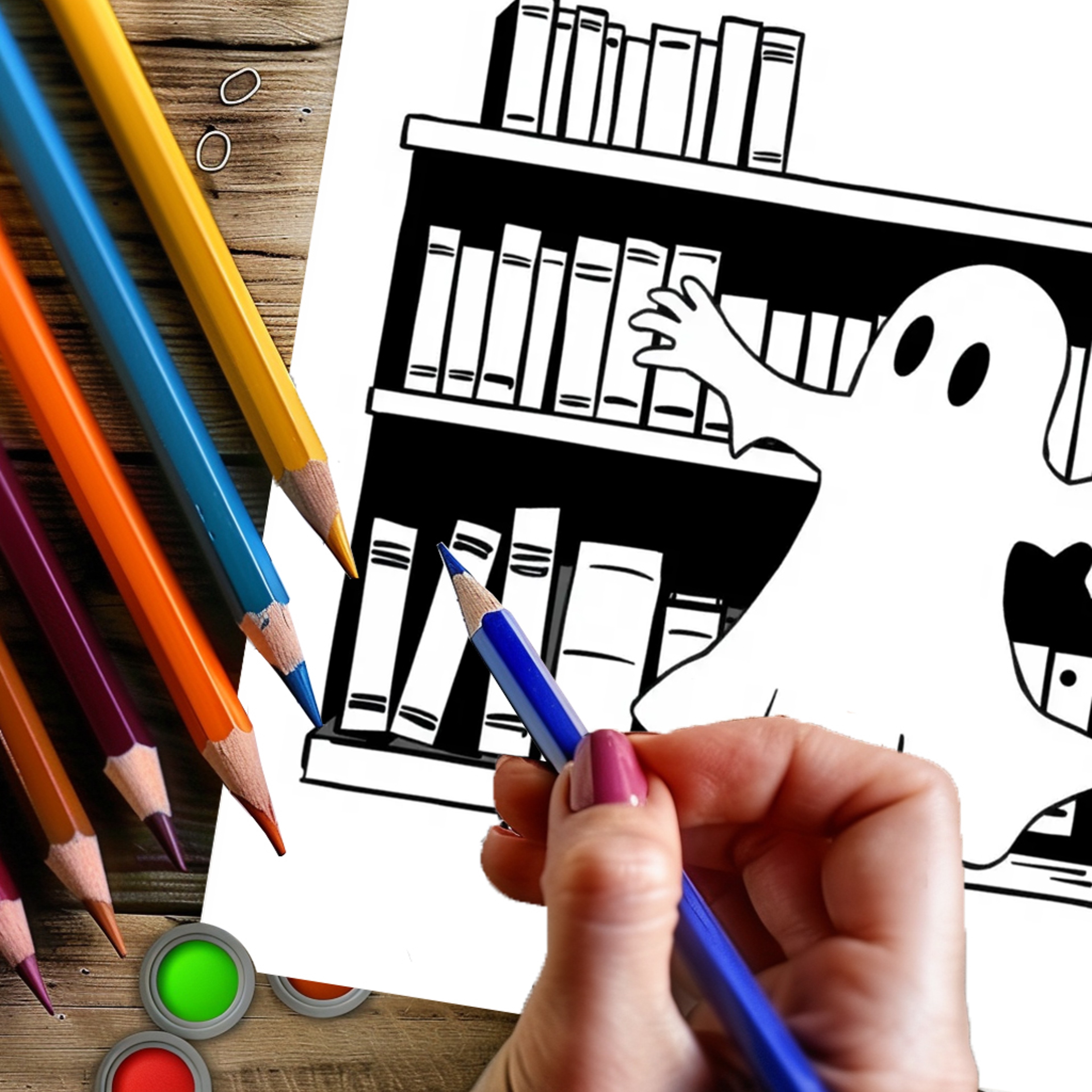 Halloween Spooks and Ghosts Coloring Book for Adult, Colouring Book, Drawing Supplies for Christmas – view 6