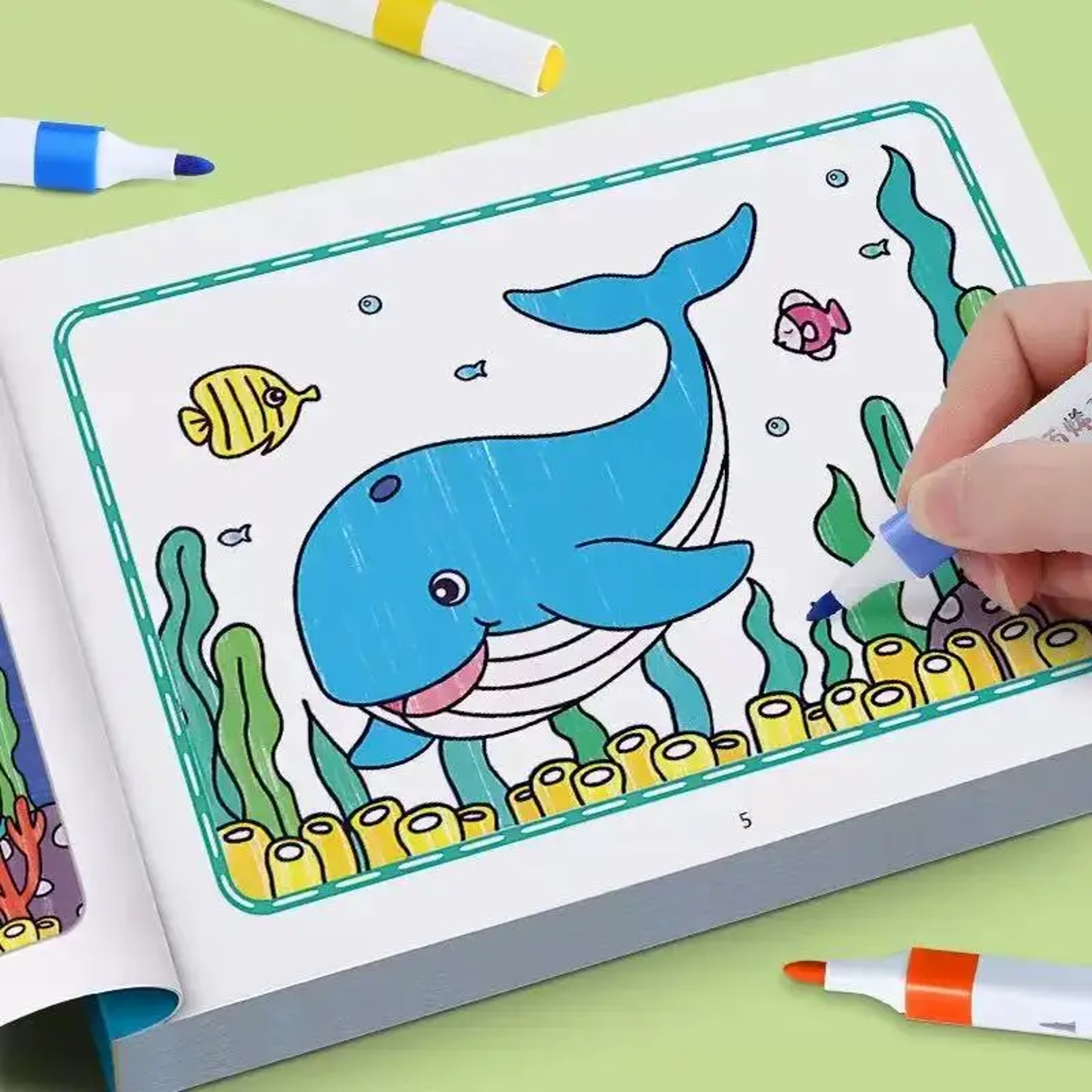 Creative Birthday Gift for Kids, Animal & Nature Coloring and Drawing Book, Ages 3 to 8 Years Old – view 1