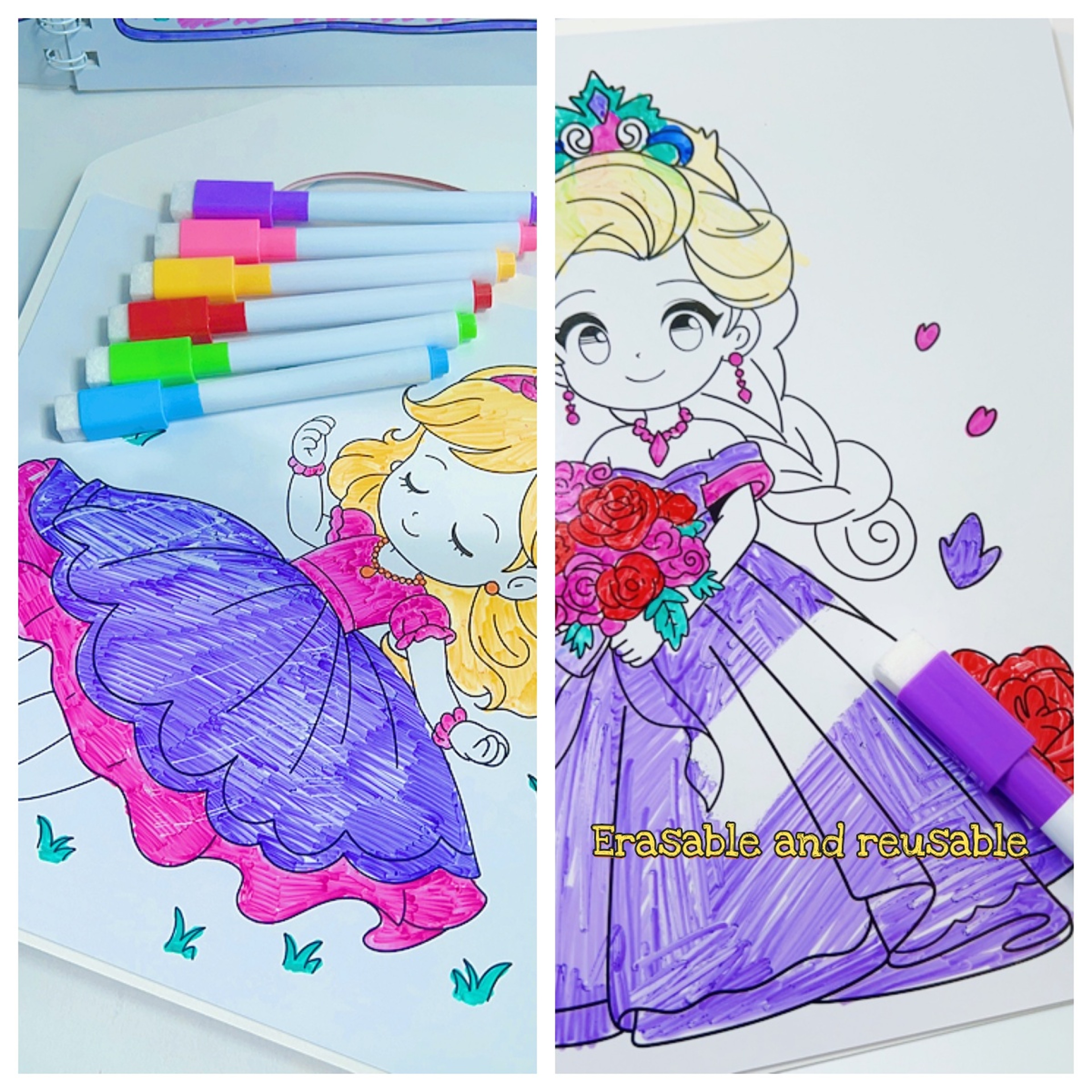 Colorbook Pen Bag Set, Erasable Marker Pen, Fun Coloring Books for Kids, Cartoon Drawing Picture Book – view 3