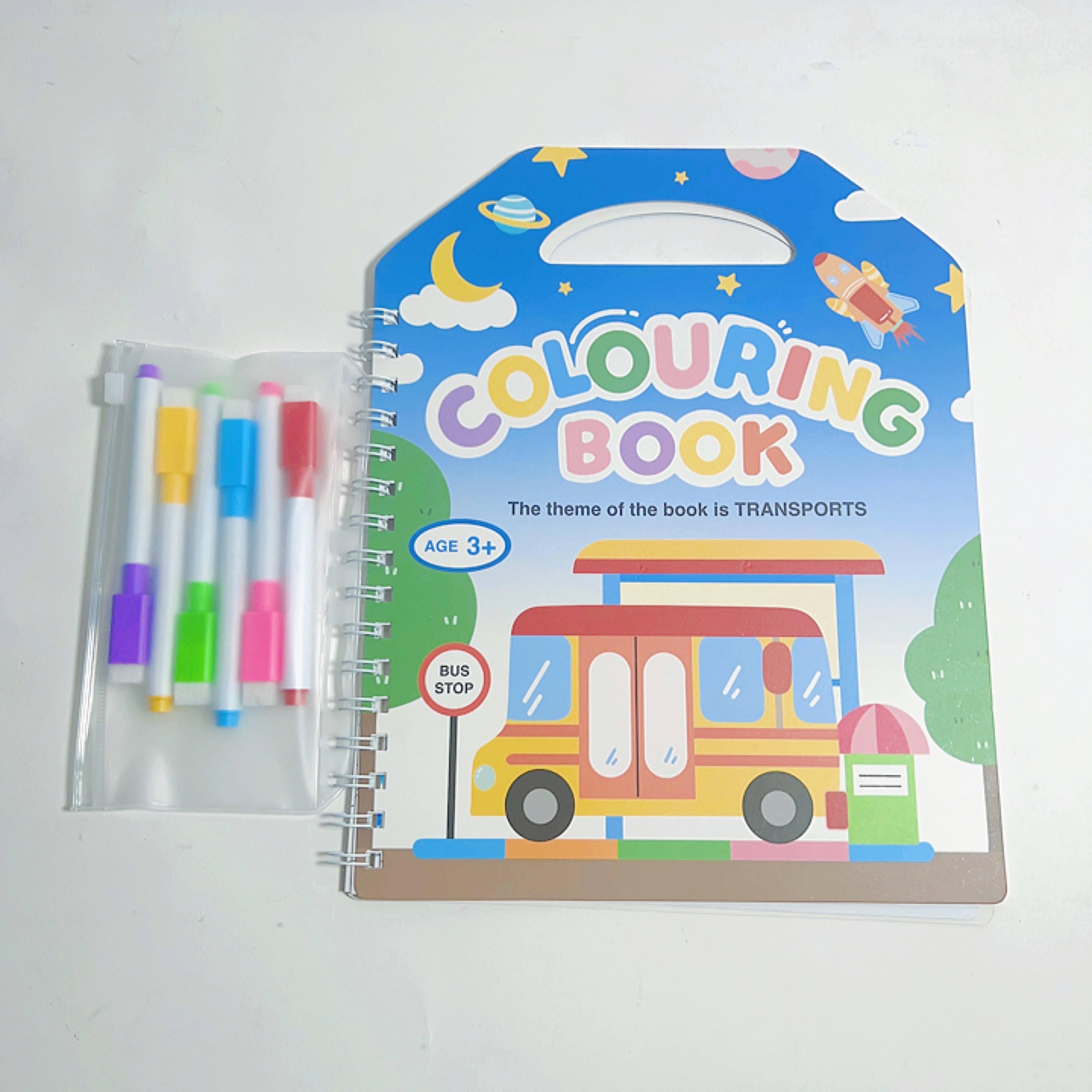 Colorbook Pen Bag Set, Erasable Marker Pen, Fun Coloring Books for Kids, Cartoon Drawing Picture Book – view 10
