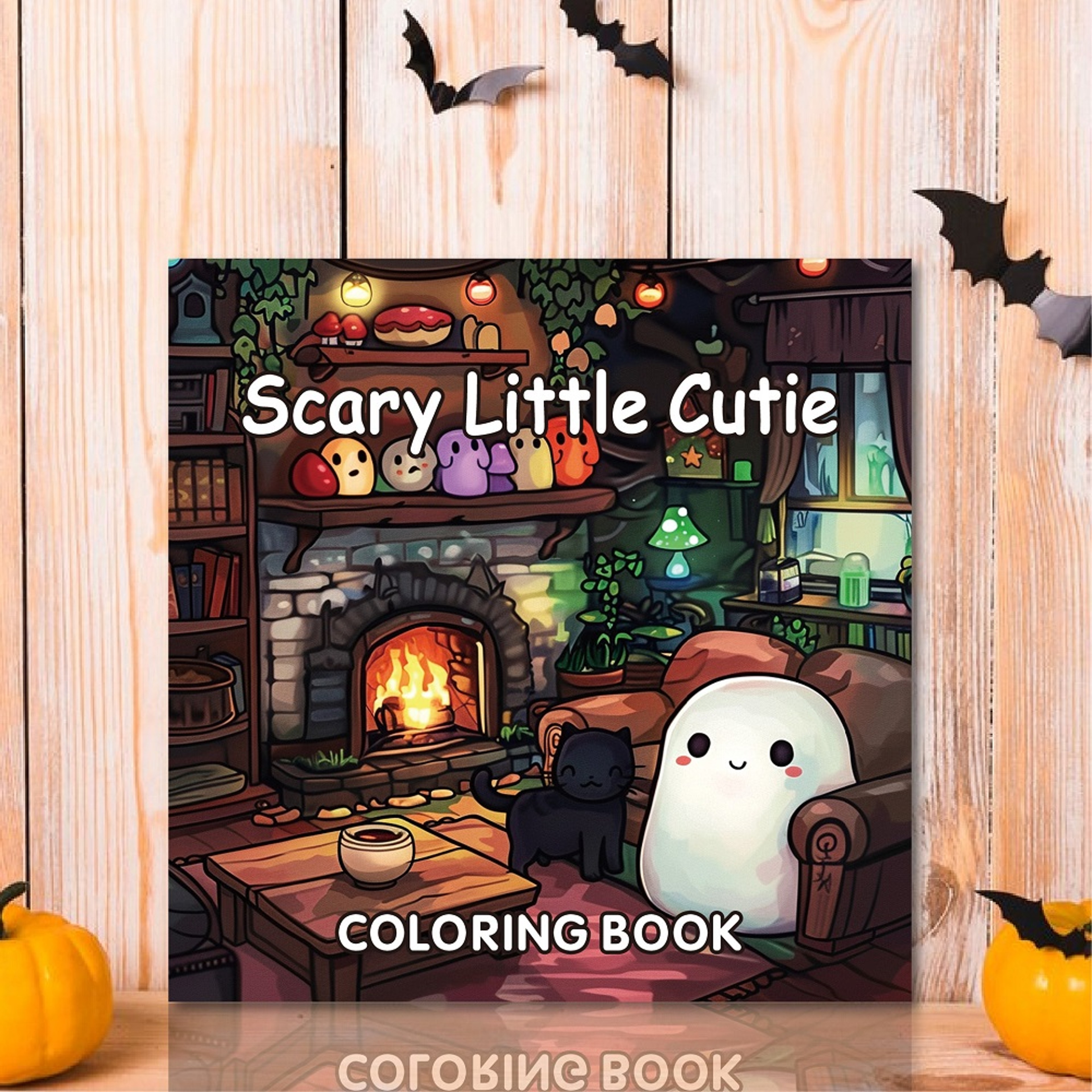 Halloween Coloring Book for Adults, Scary Little Cutie Designs, Stress Relief Creative Fun, Gift for Teens – view 2
