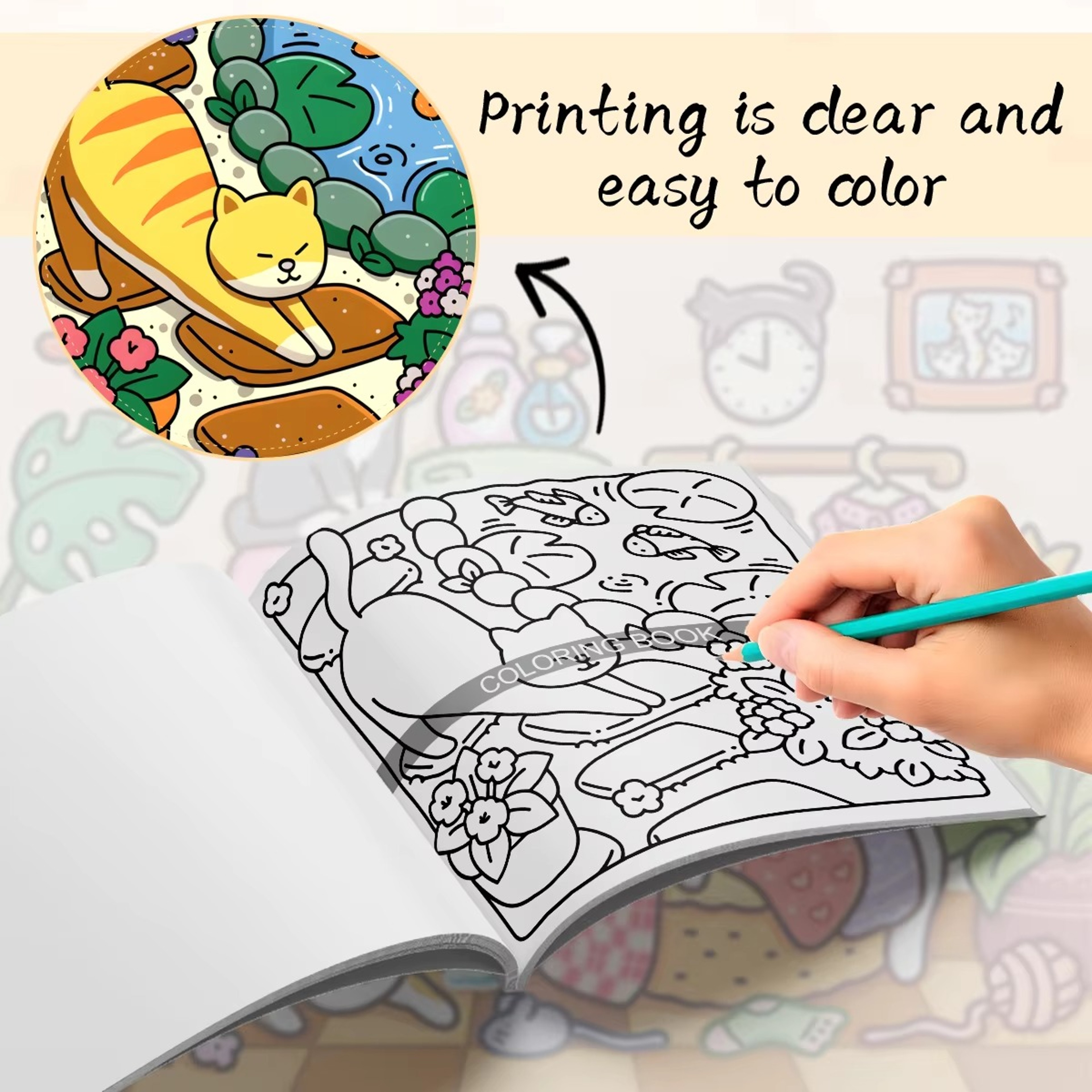 Unique Cat Coloring Book for Adults, with Upgraded Paper for Comfortable Coloring, The Perfect Relaxation Gift – view 4