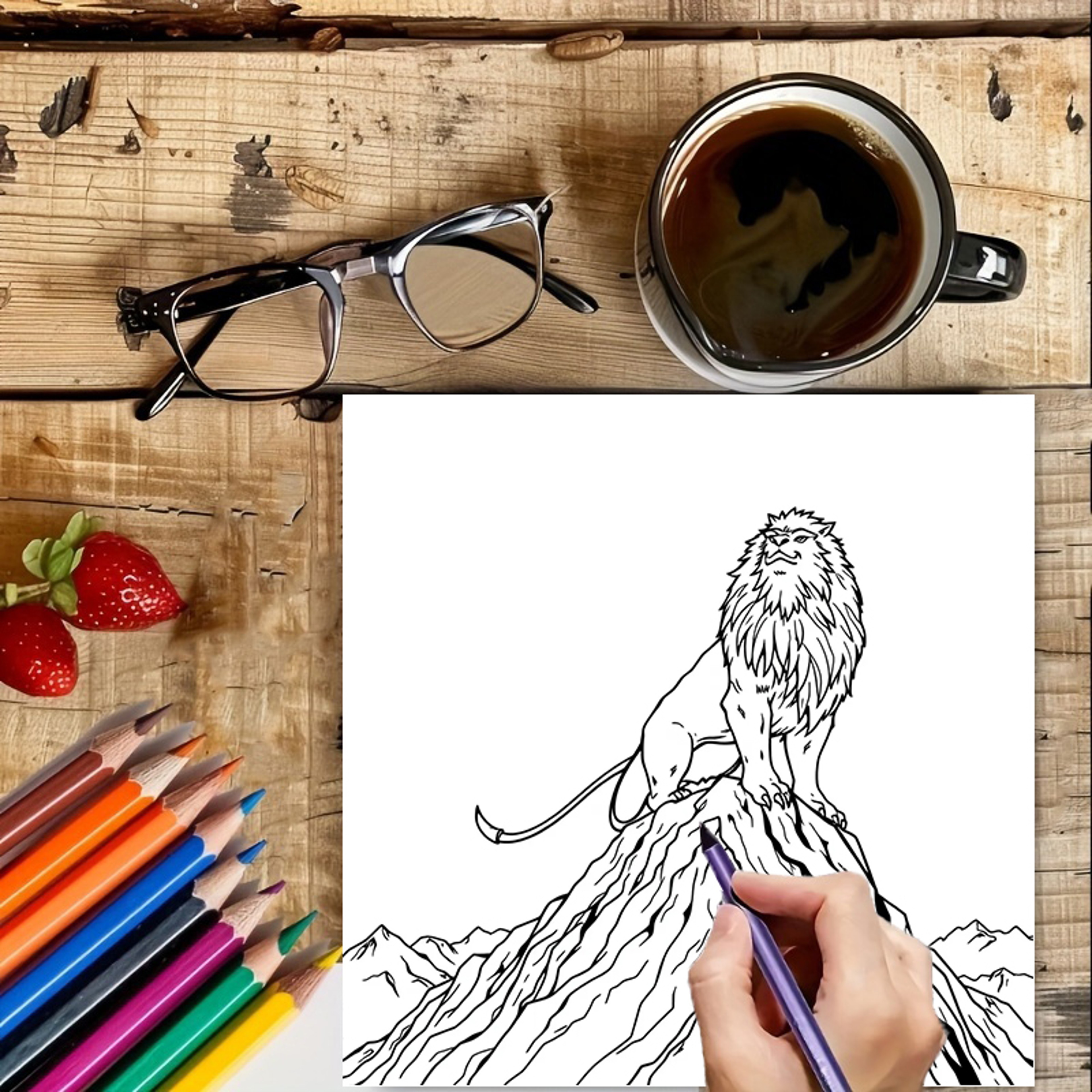 Original Mythical Creatures Coloring Book for Adult, Premium Colouring Book, Unique Drawing Supplies for Christmas – view 6