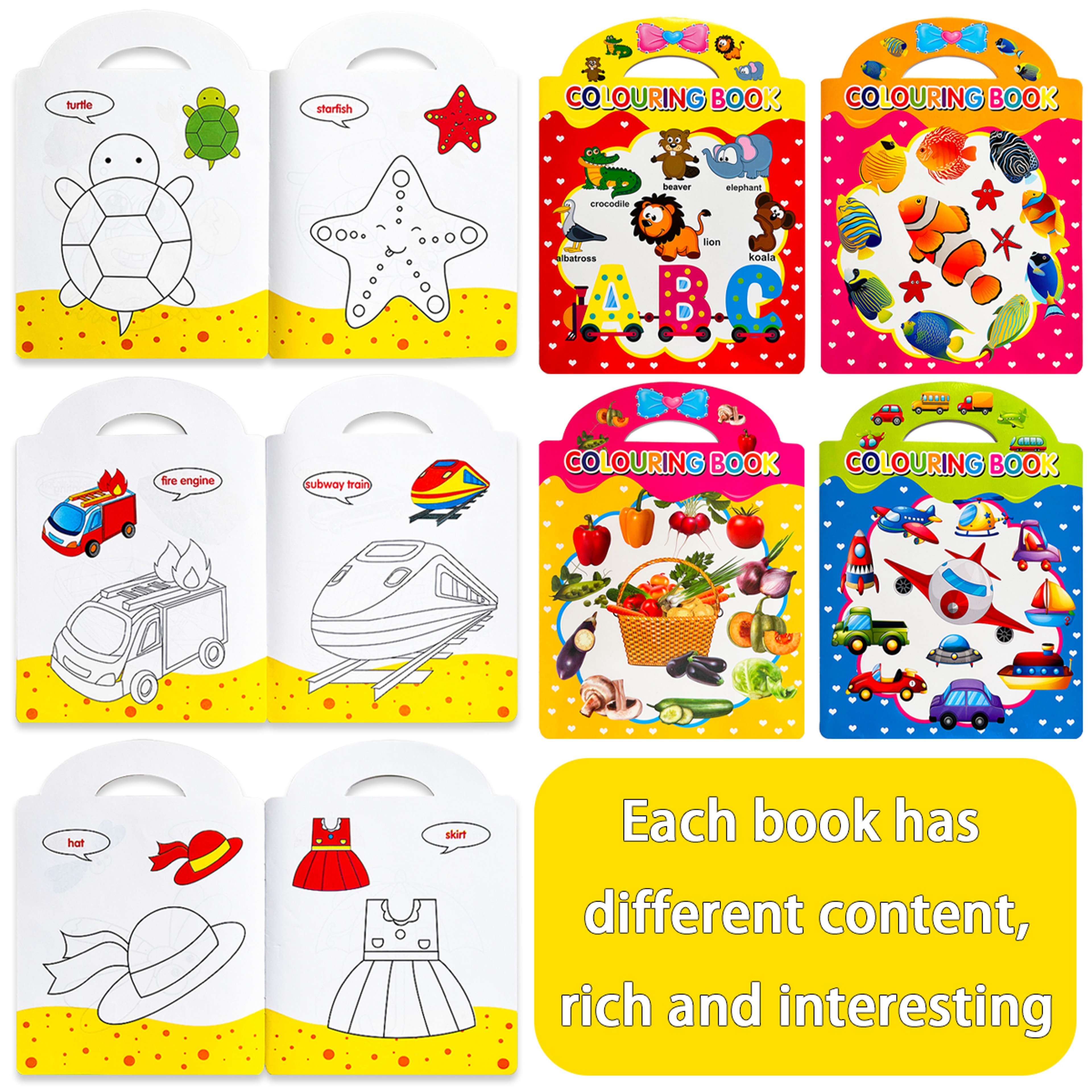 Creative Learning Tools, Choose from Education Coloring Books, to Stimulate Childrens Imagination and Hands On Ability – view 1
