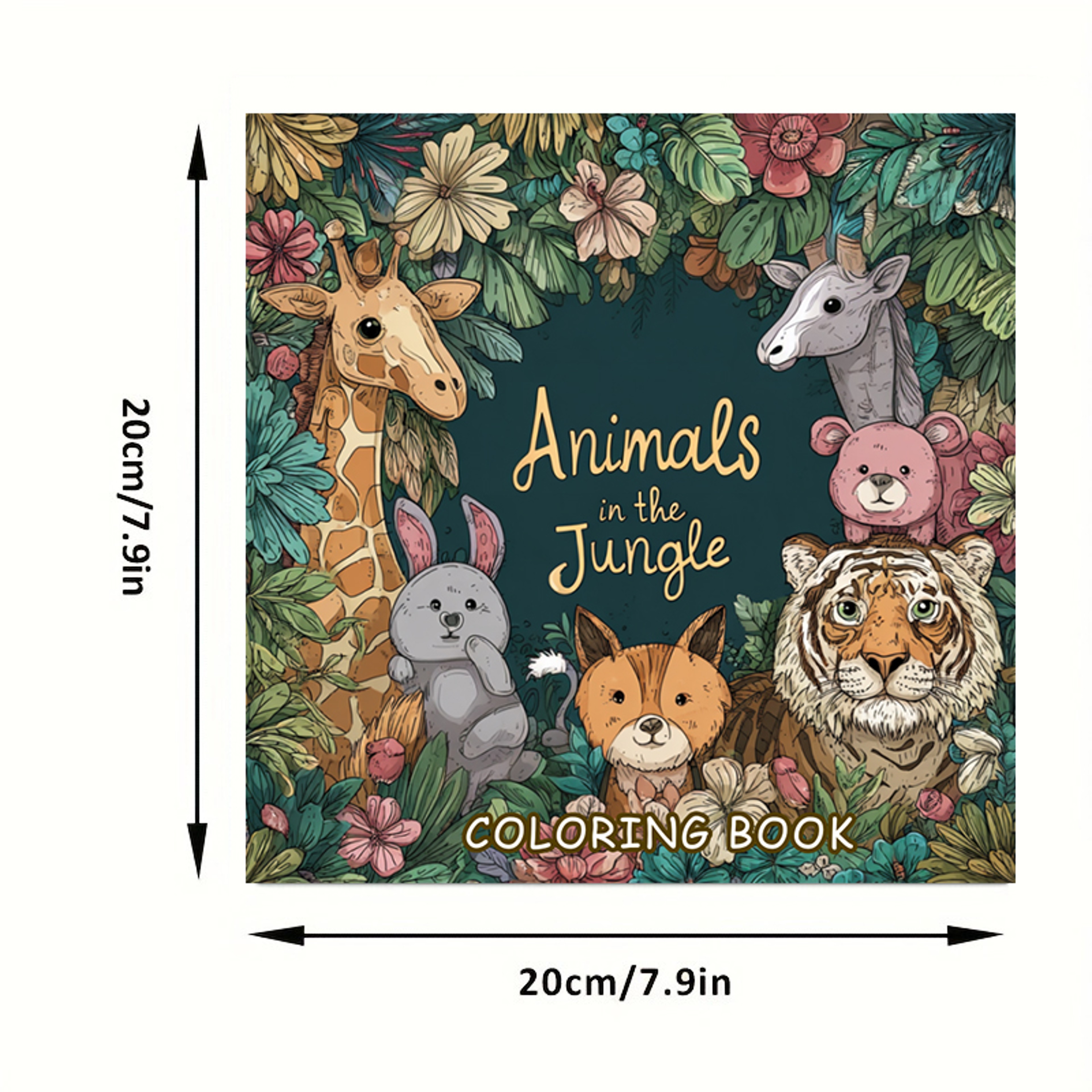 Animals in the Jungle Coloring Book for Adult, Premium Colouring Book, Ideal Drawing Supplies for Christmas – view 2