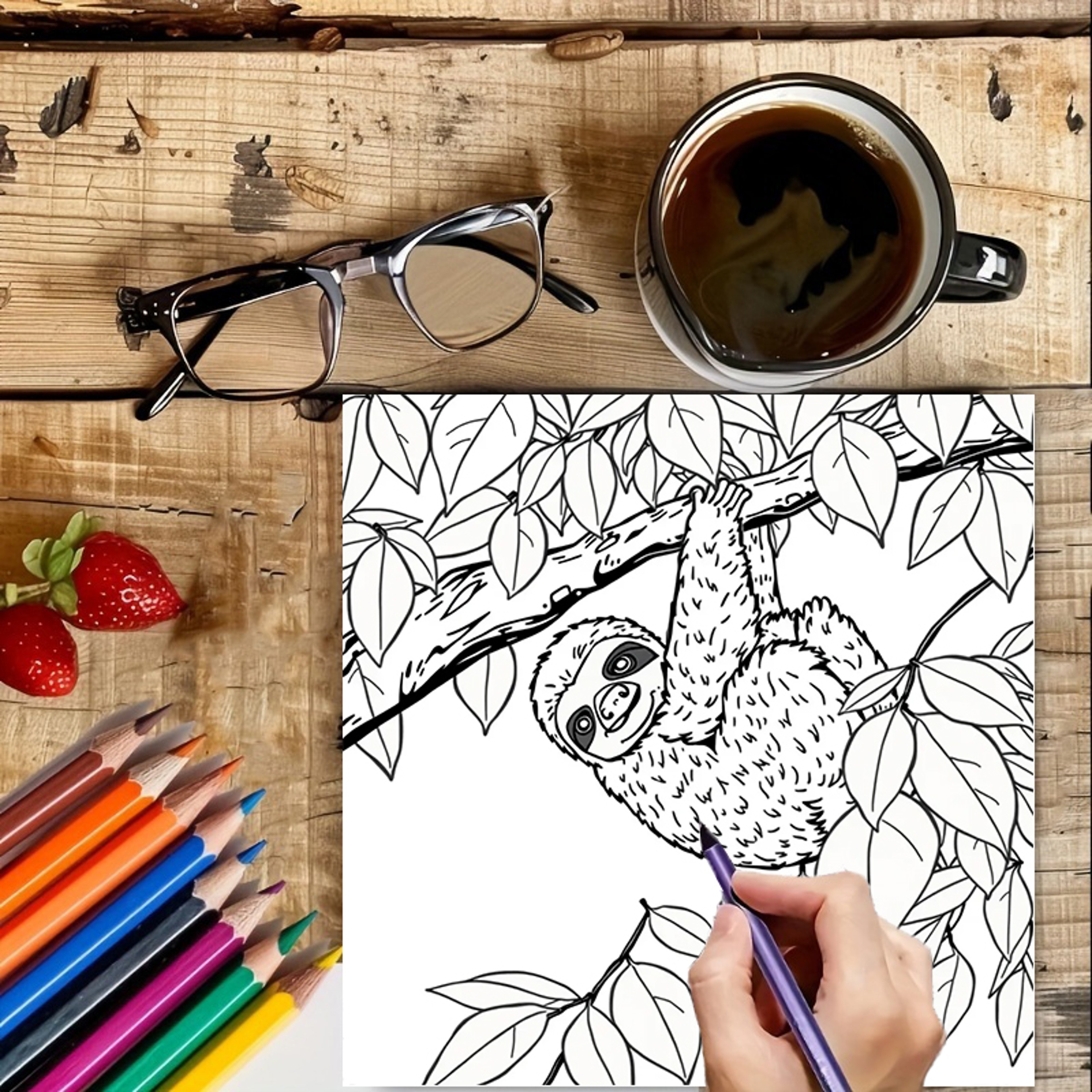 Animals in the Jungle Coloring Book for Adult, Premium Colouring Book, Ideal Drawing Supplies for Christmas – view 3