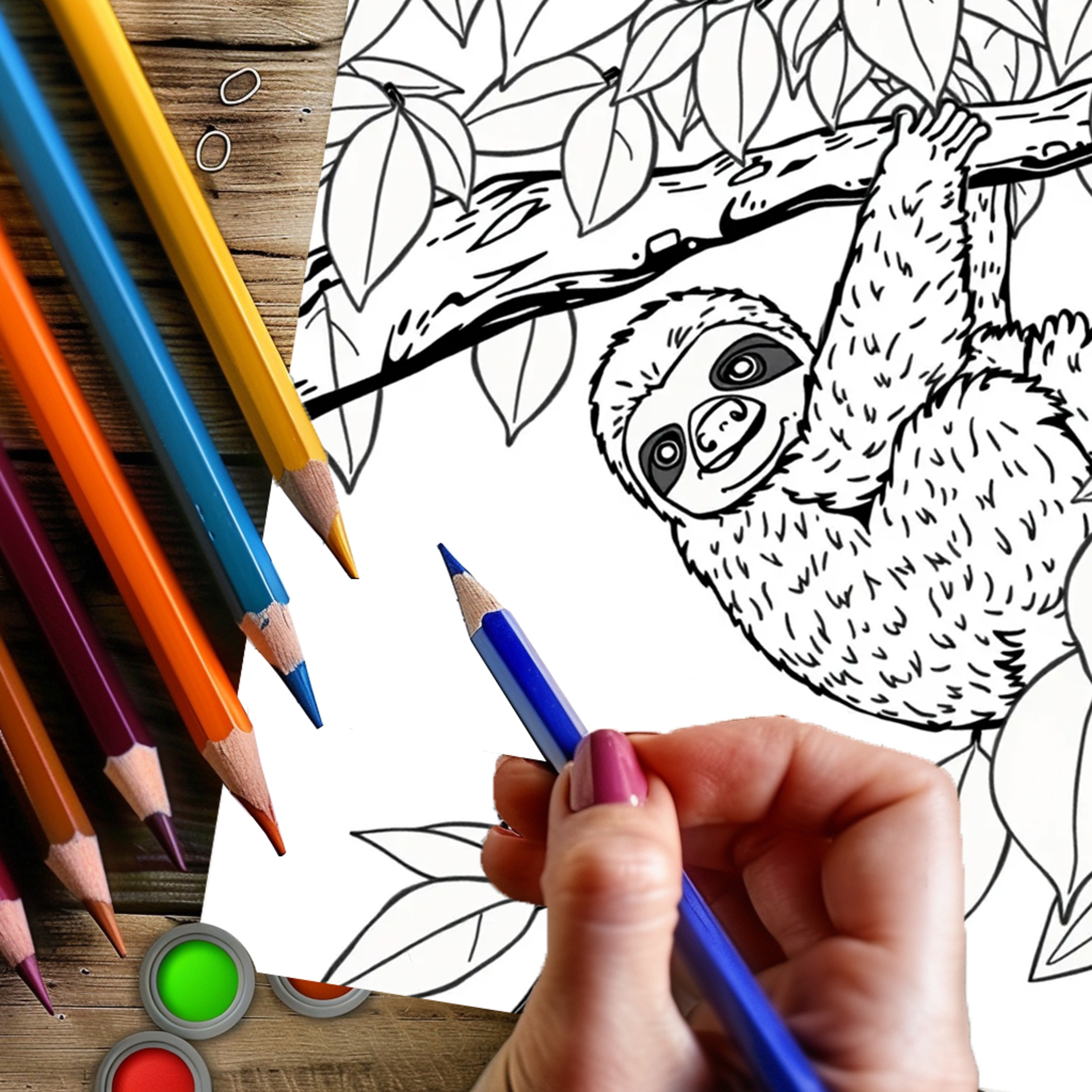 Animals in the Jungle Coloring Book for Adult, Premium Colouring Book, Ideal Drawing Supplies for Christmas – view 5