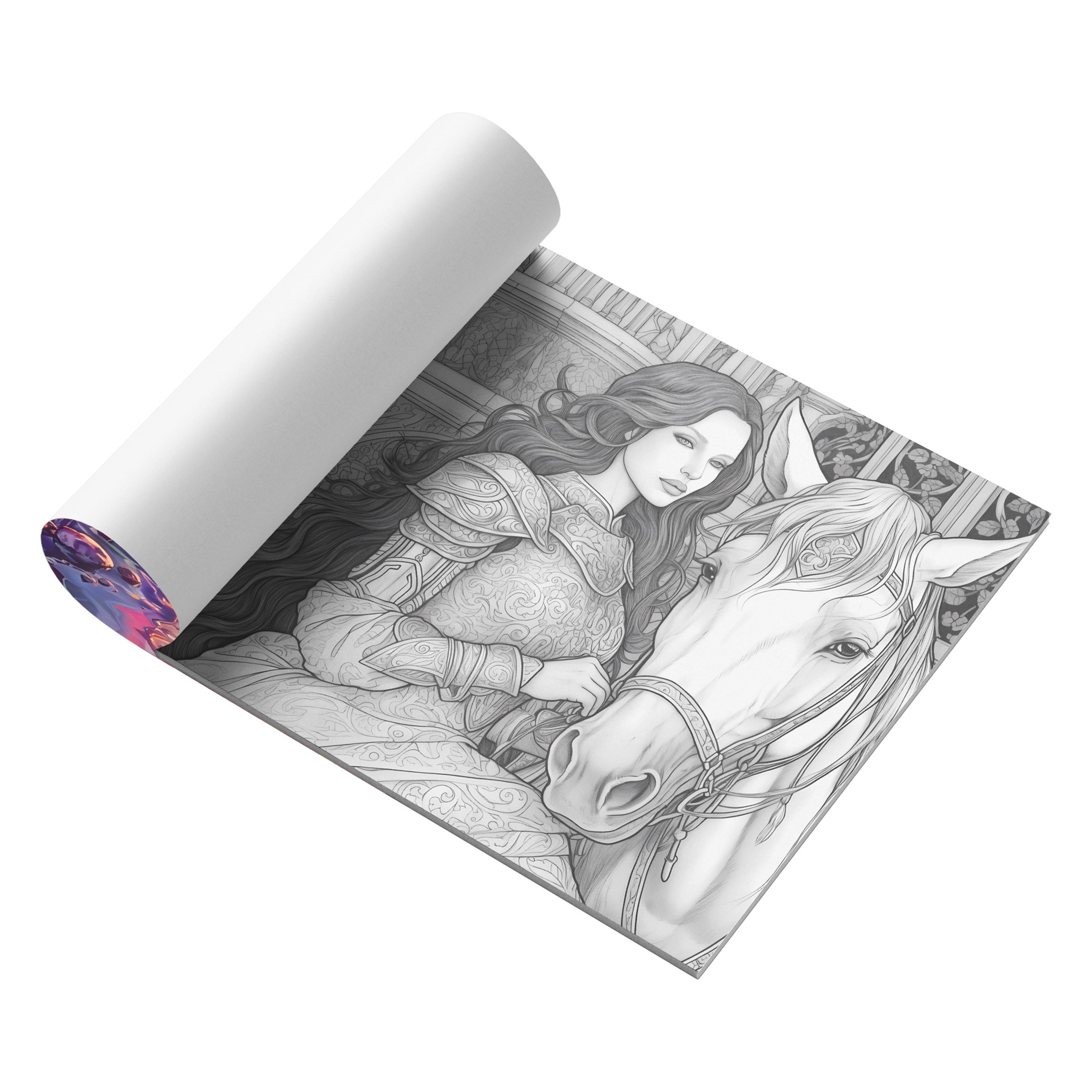 Art Therapy Coloring Book Hand Painted Magical World Of Horses 20 Pages For Soothing Stress Graffit 0