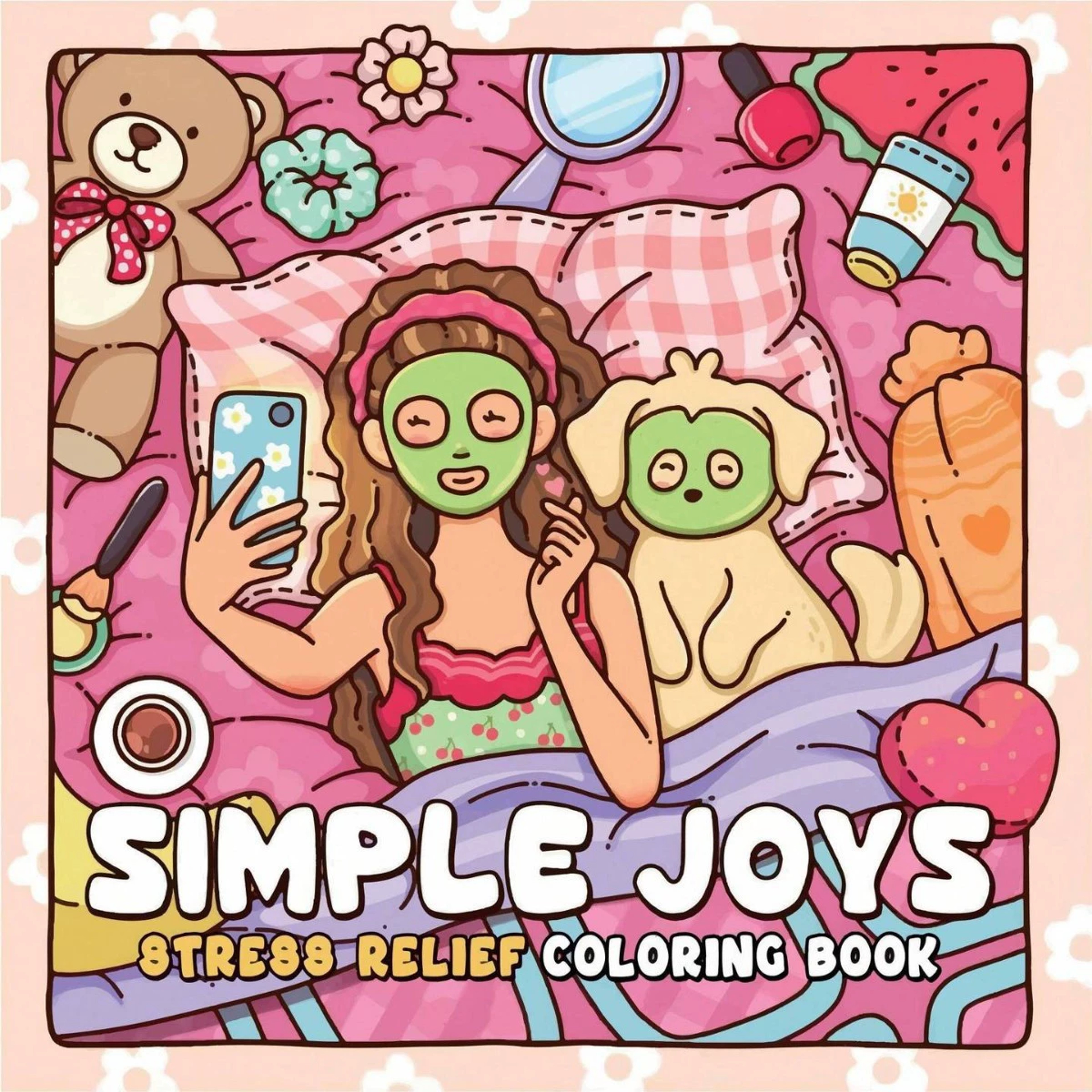 Simple Joys Coloring Book, Cute Girl and Her Pets, Stress Relief Drawing Book, Perfect Gift for Birthday, Christmas – view 7