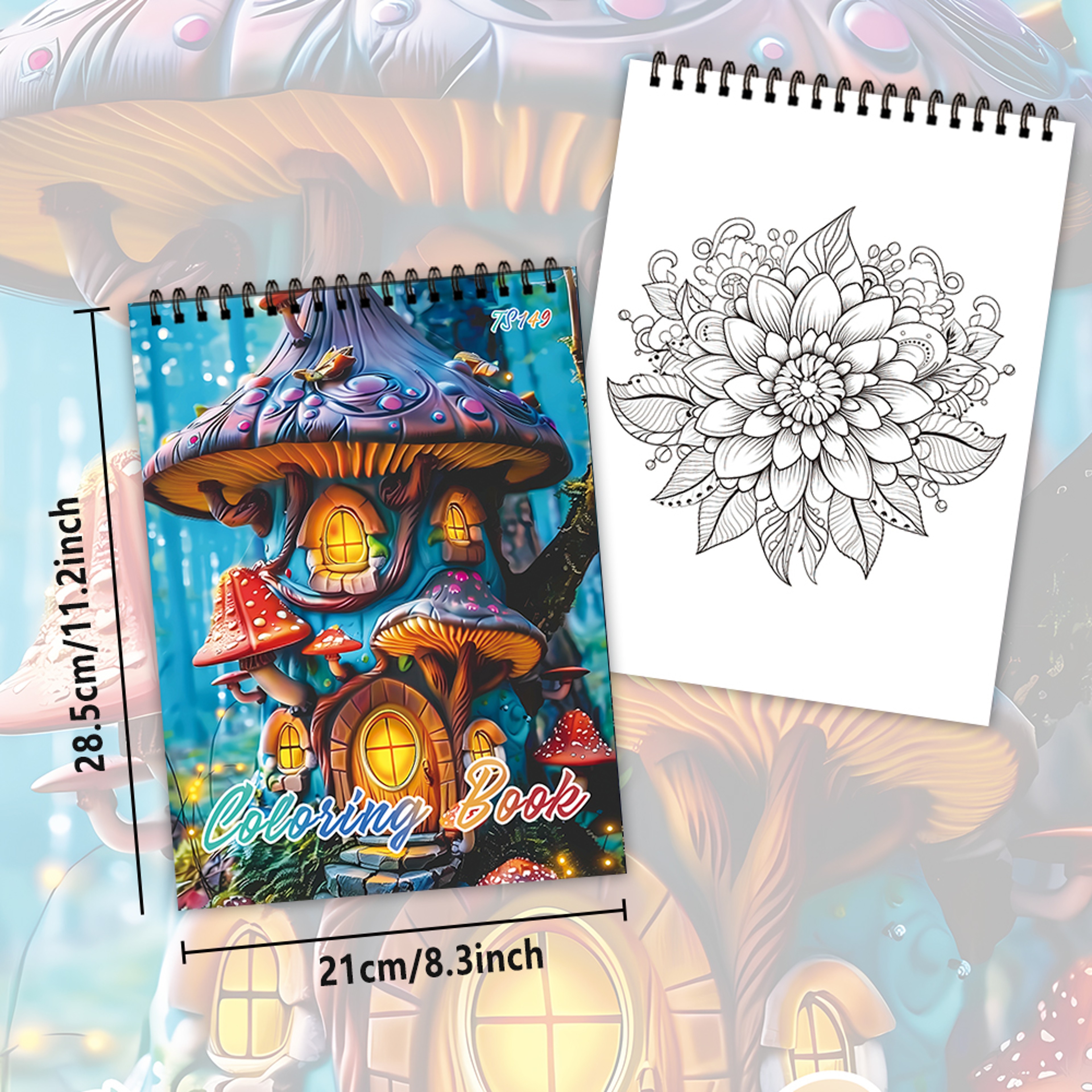 Stress Relief Coloring Book for Teenagers, Unique Patterns, Perfect Easter, Birthday, Valentine's Day Gift – view 2