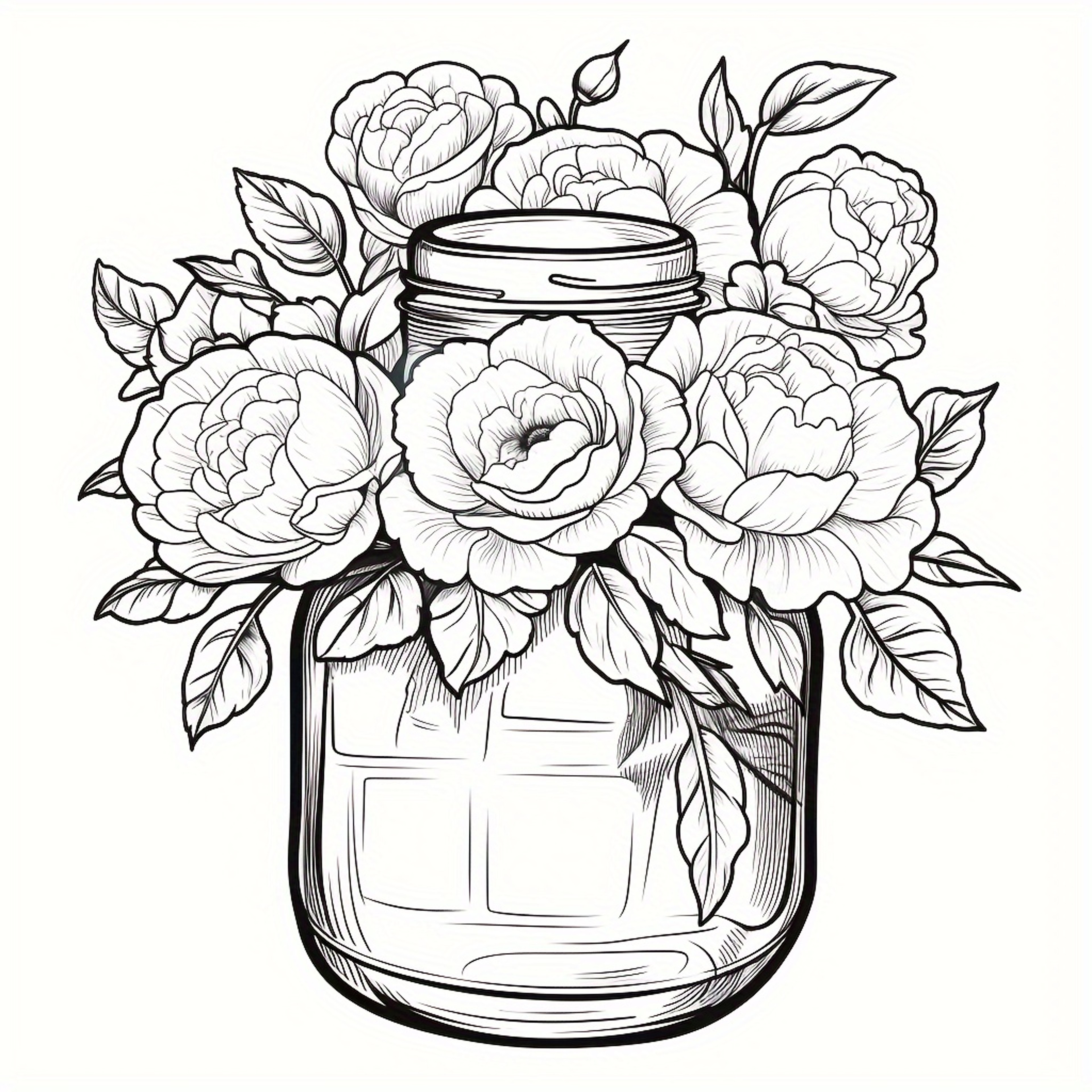 Stress Relief Coloring Book Magical Glass Jar Designs For Soothing Anxiety And Mood Reduction 4