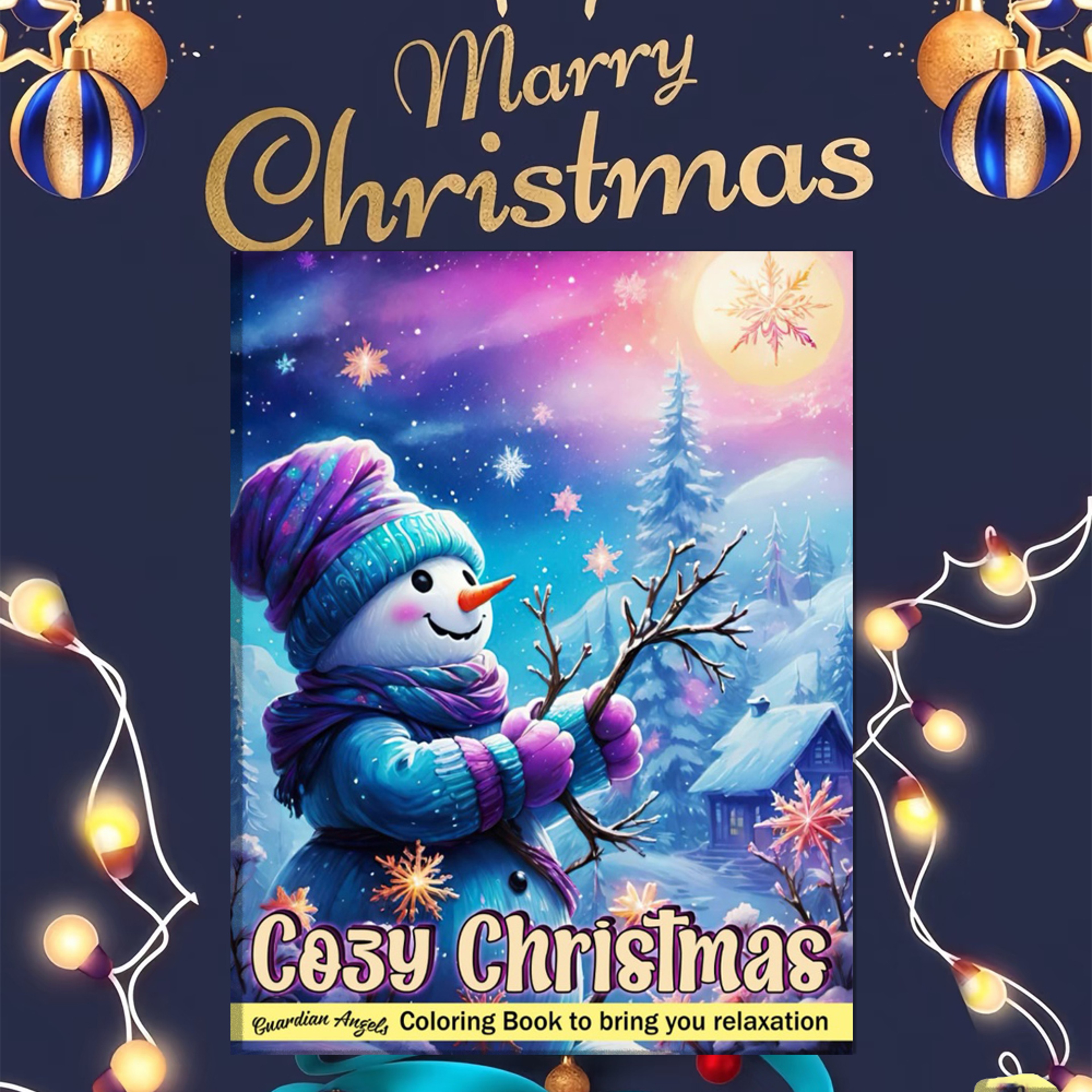 Relaxing Coloring Activities for Teens and Adults, Christmas Coloring Books, Perfect for Christmas and Halloween Parties – view 3