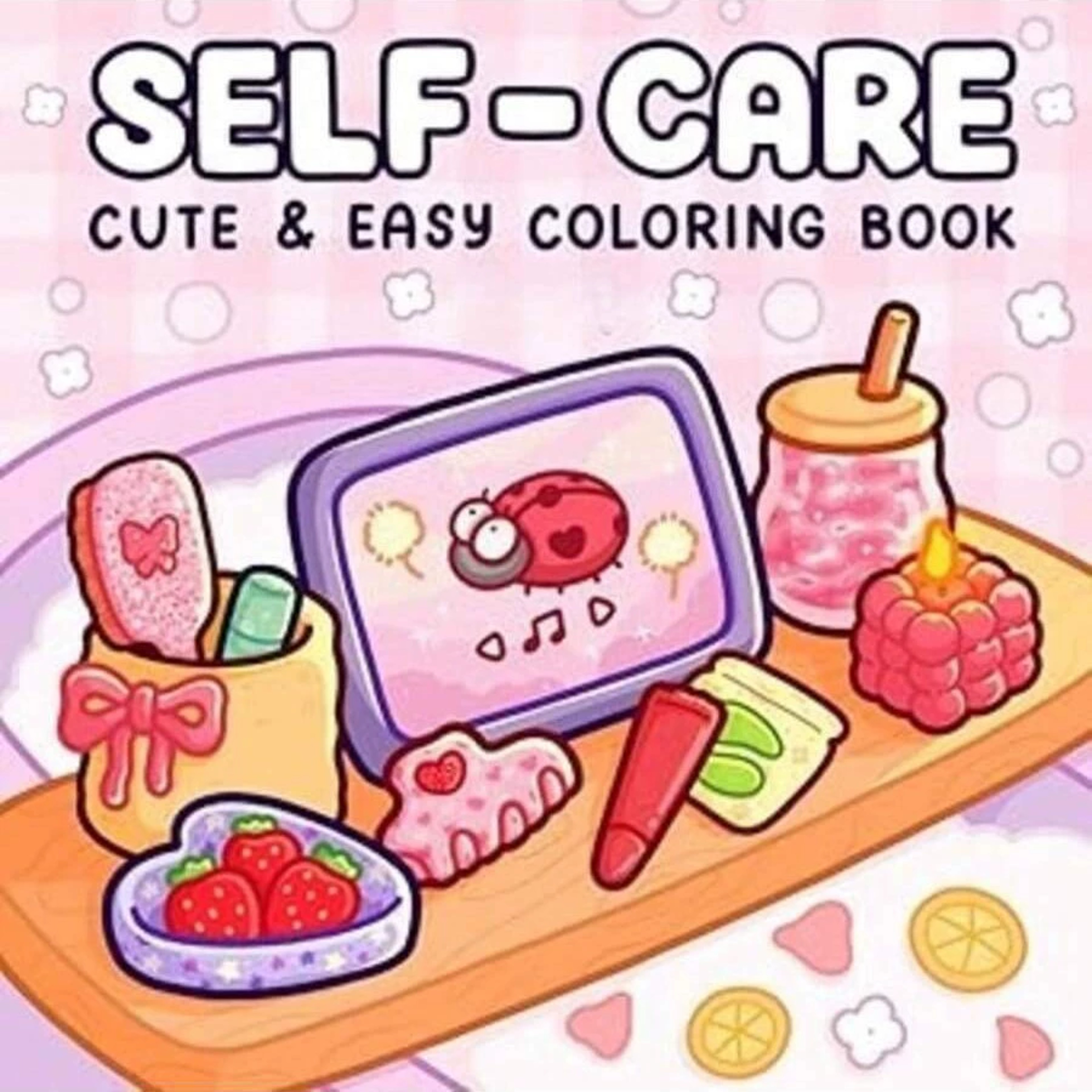 Stress Relief Drawing Book, Self Care Coloring Book for Adults, with Cute and Easy Illustrations, Perfect Gift – view 1