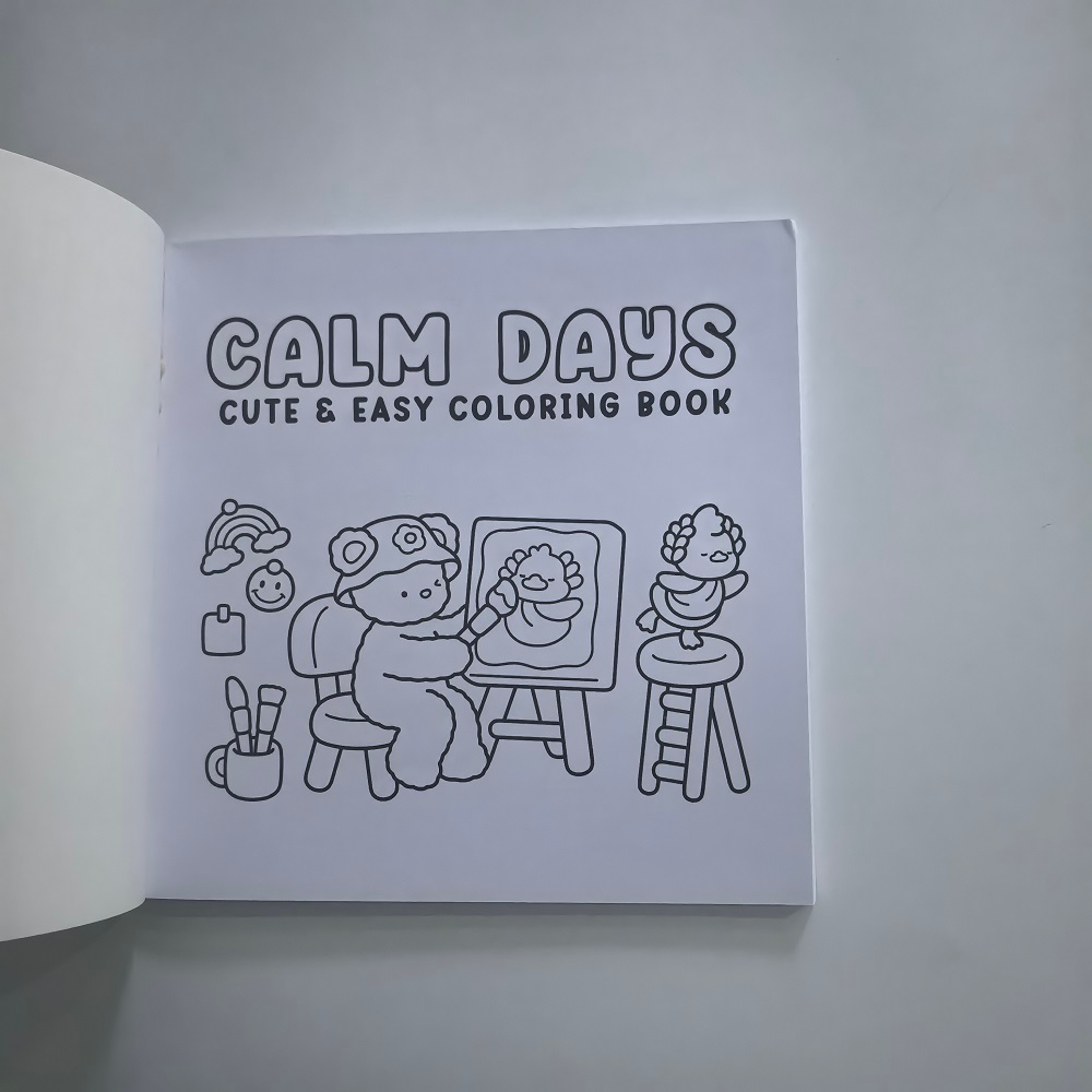 Cute Animal Drawing Book for Stress Relief, The Perfect Gift for Birthdays and Christmas, Calm Days Coloring Book – view 5