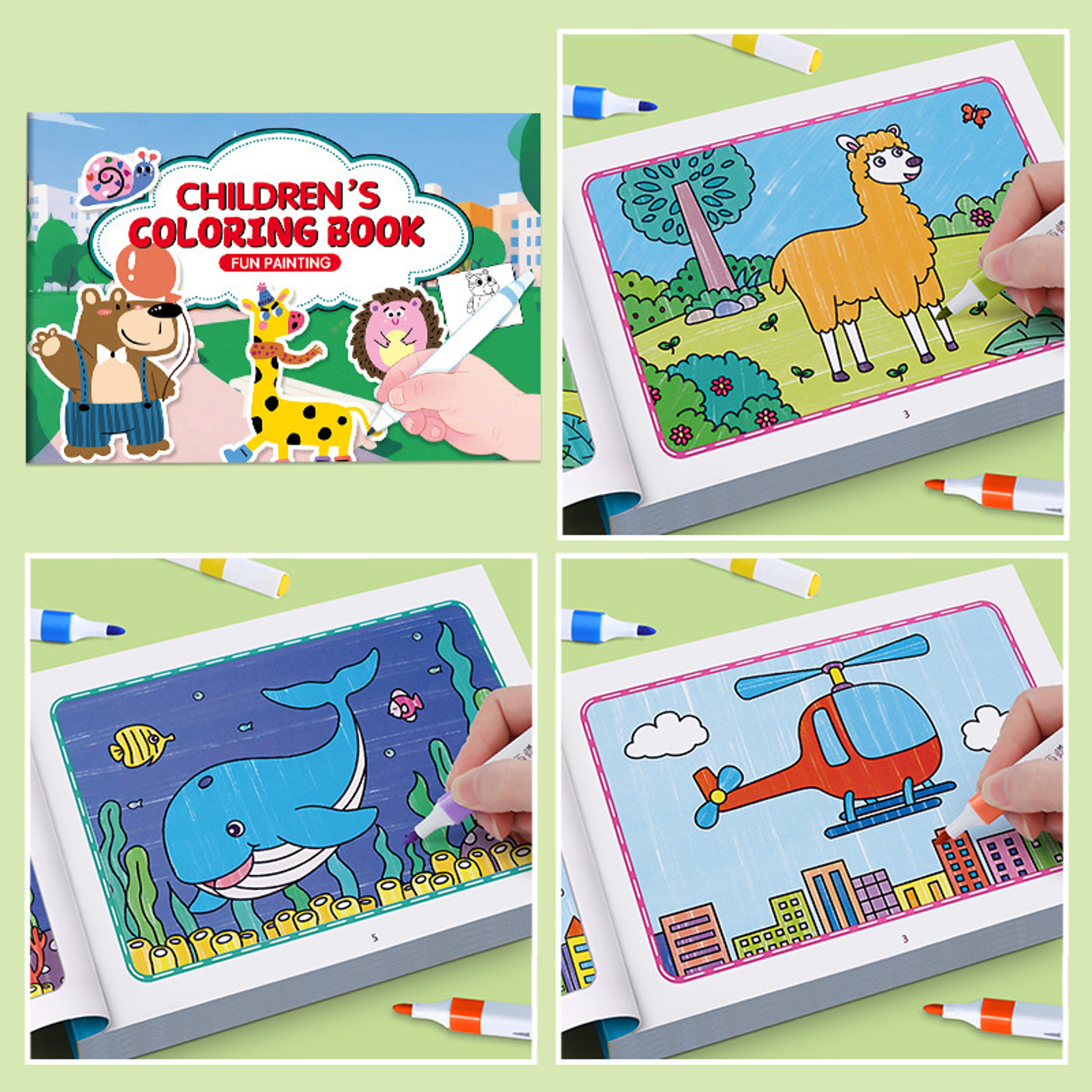 Fun Coloring Book for Kids, Cartoon Animal Drawing Book, Graffiti Art, Ideal for Children – view 9