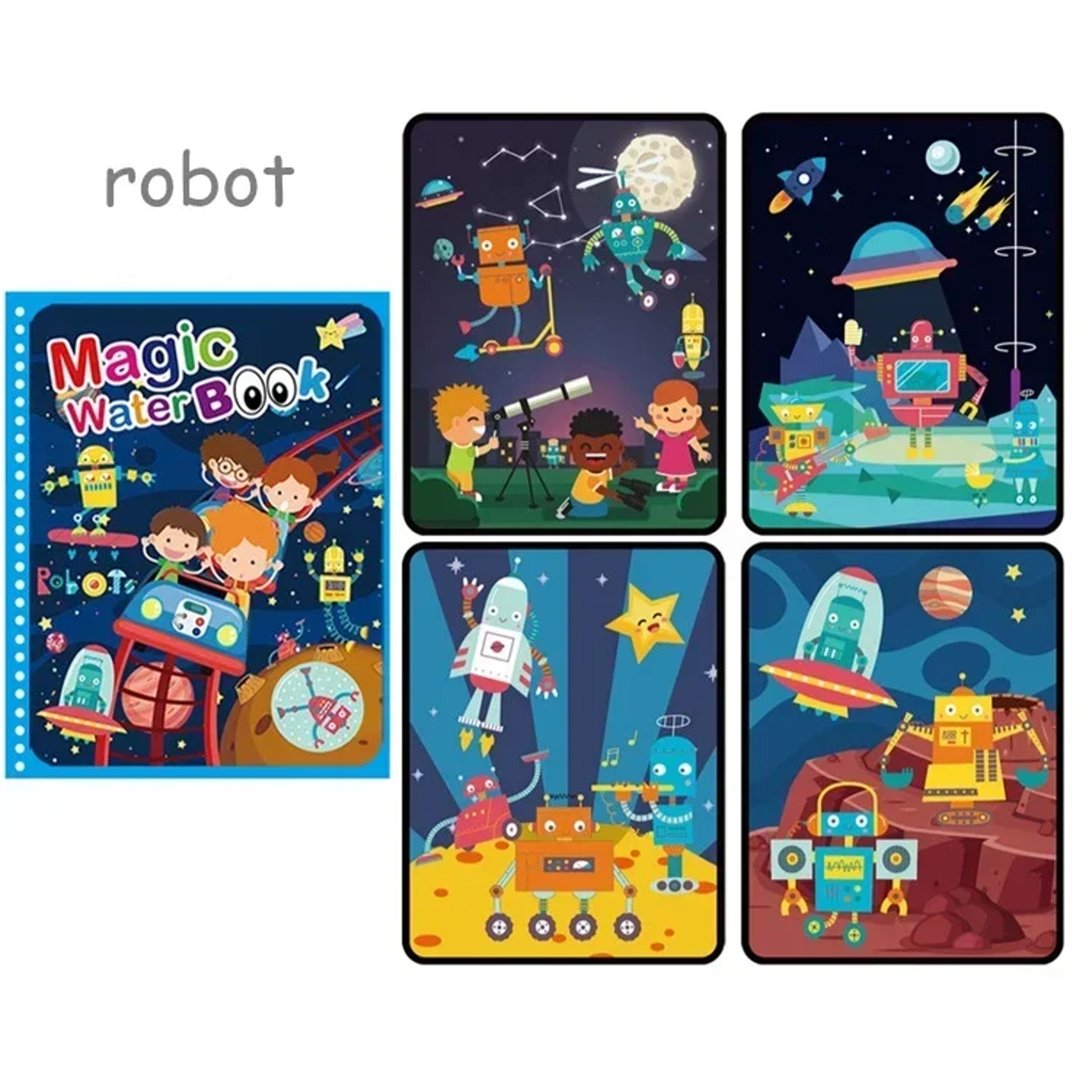 Creative Kids Water Drawing Book, Reusable Design, Portable Travel Toy, Holiday Christmas Gift – view 9