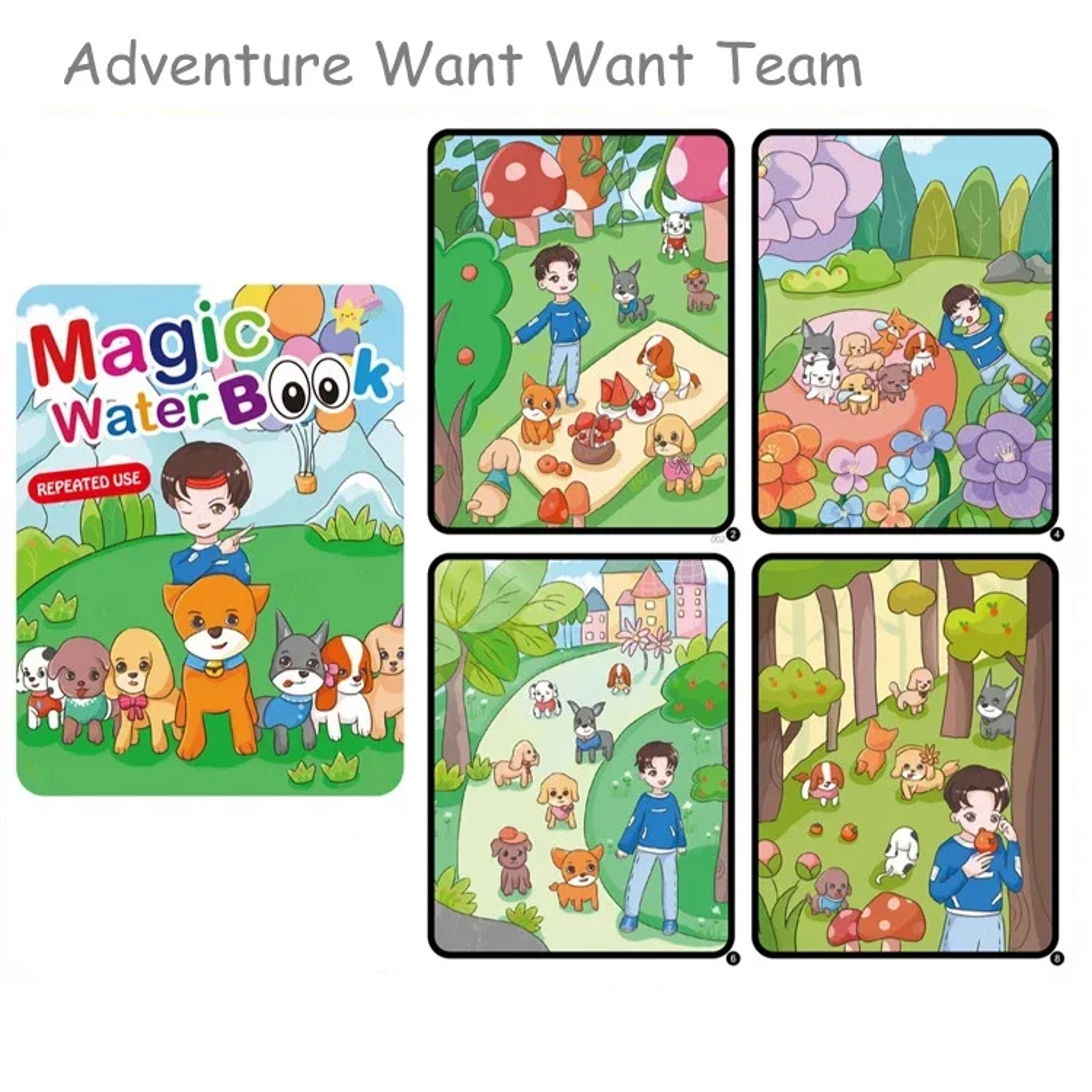 Creative Kids Water Drawing Book, Reusable Design, Portable Travel Toy, Holiday Christmas Gift – view 16