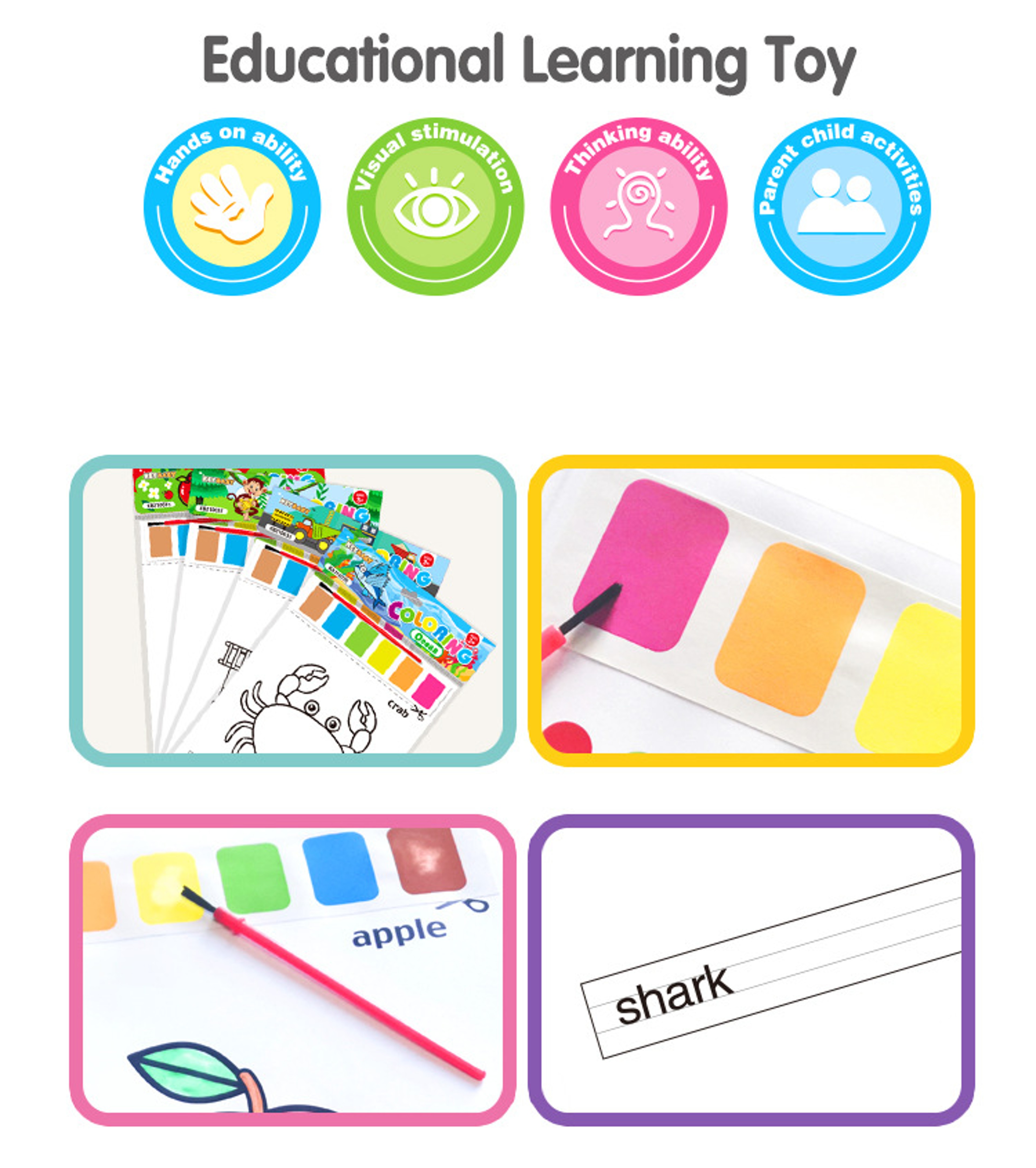 Montessori Toys Portable Watercolor Coloring Books Painting Education For Kids And Children Baby Ac 3