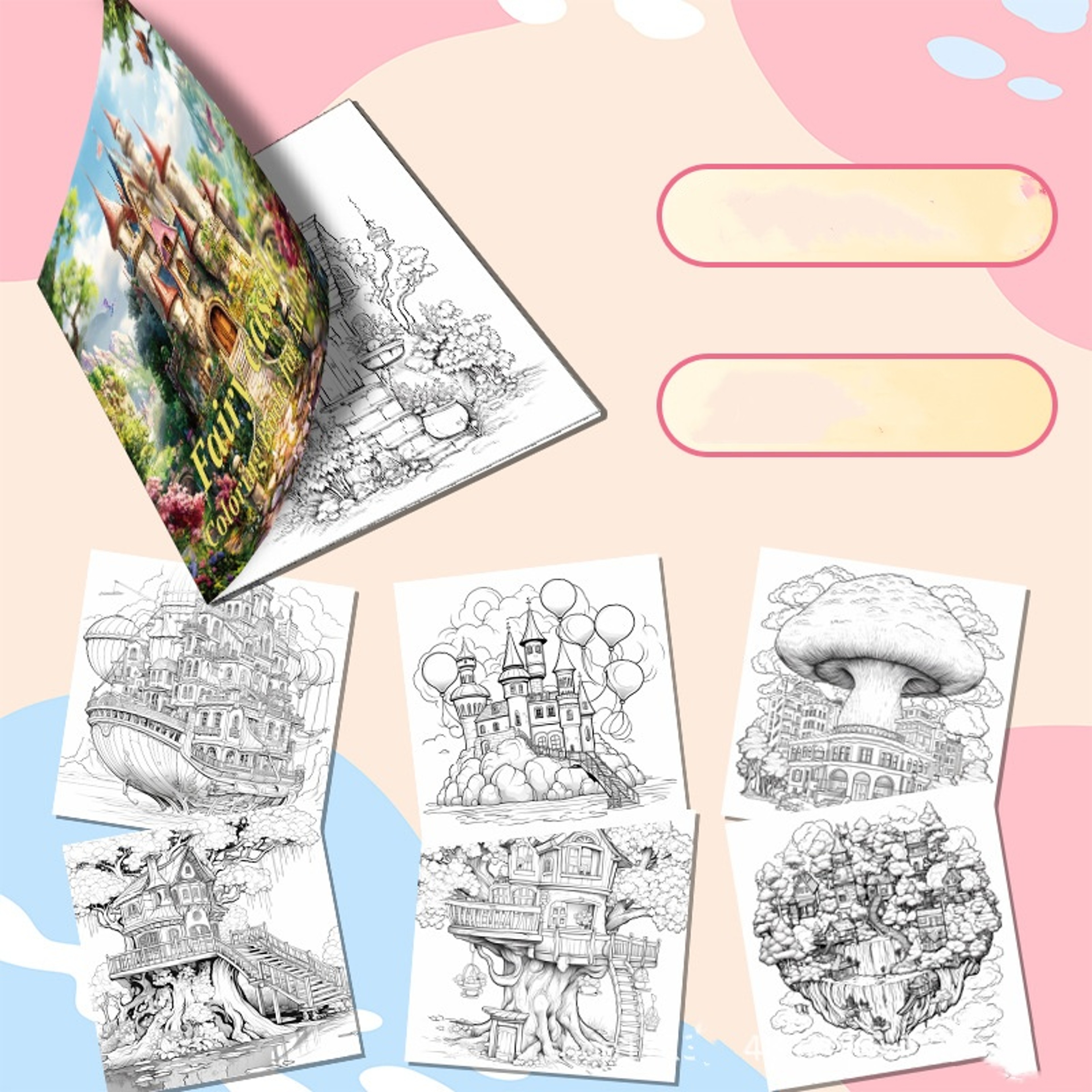 Castle Adult Coloring Book, for Stress Relief and Mindfulness, Anti Anxiety Art Therapy, Creative Painting Pages – view 3