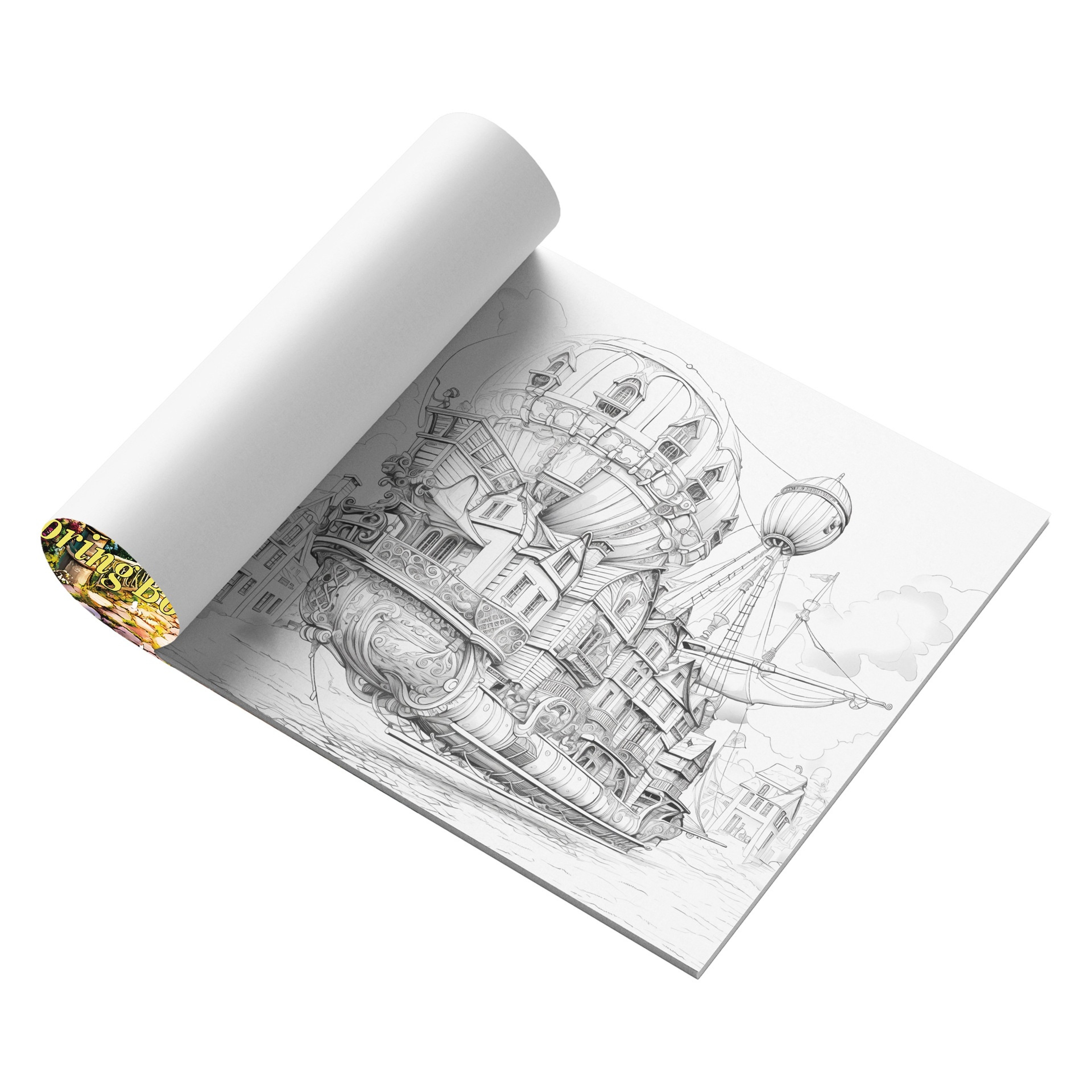 Castle Adult Coloring Book, for Stress Relief and Mindfulness, Anti Anxiety Art Therapy, Creative Painting Pages – view 5