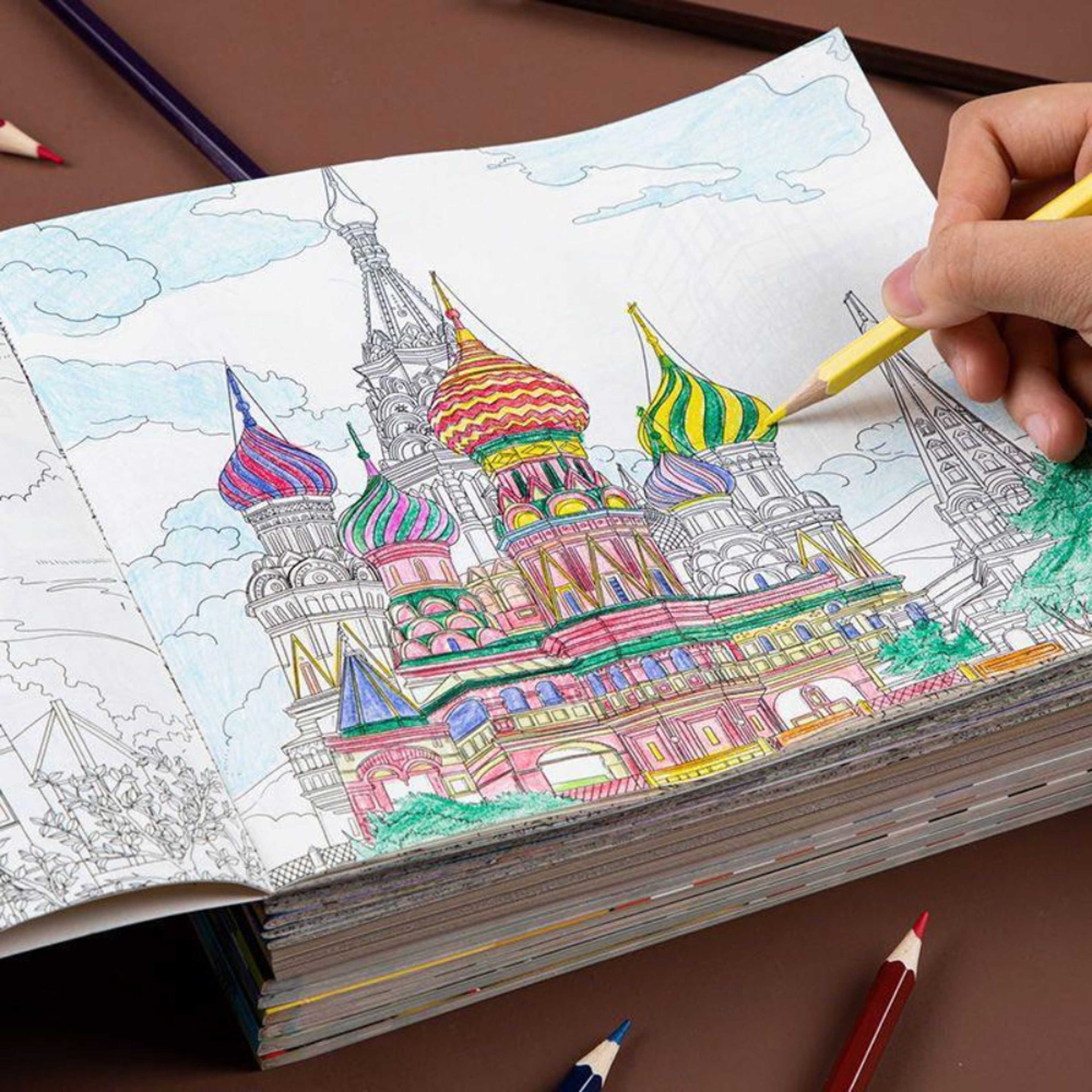 Childrens Coloring Book Beginner Sketchbook Hand Drawn Notebook With Colored Pencils For Students 0