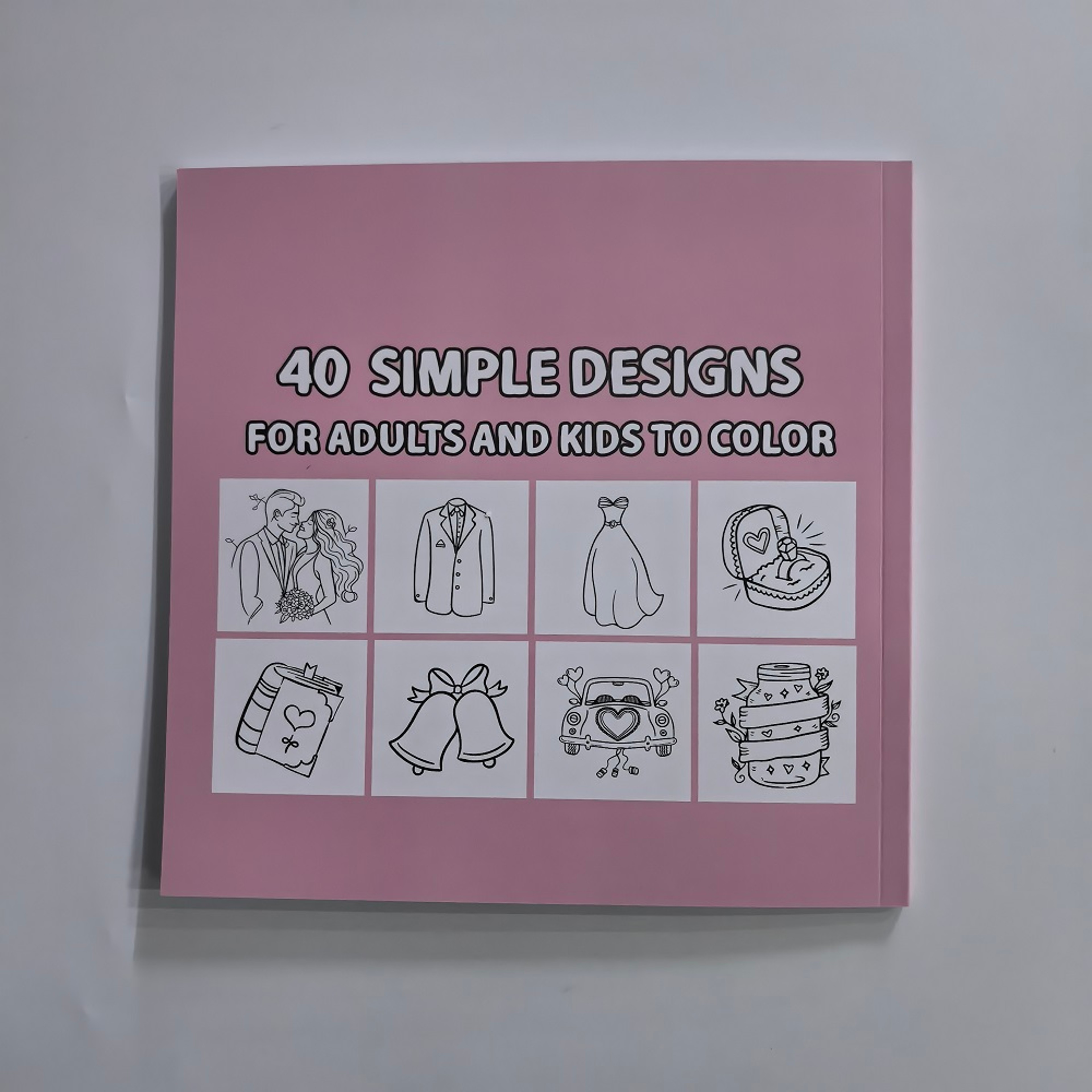 Happy Wedding Coloring Book, A Creative Gift for Adults and Teens, For Stress Relief and Fun – view 6